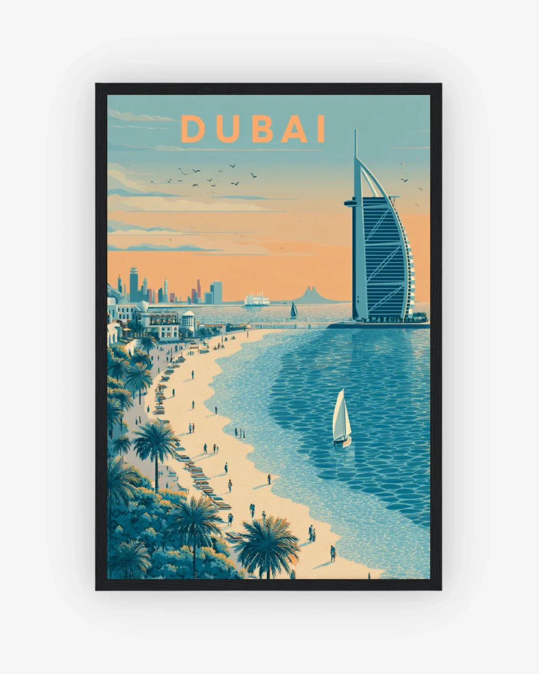 Dubai, United Arab Emirates Poster Black Frame Nomad Haus