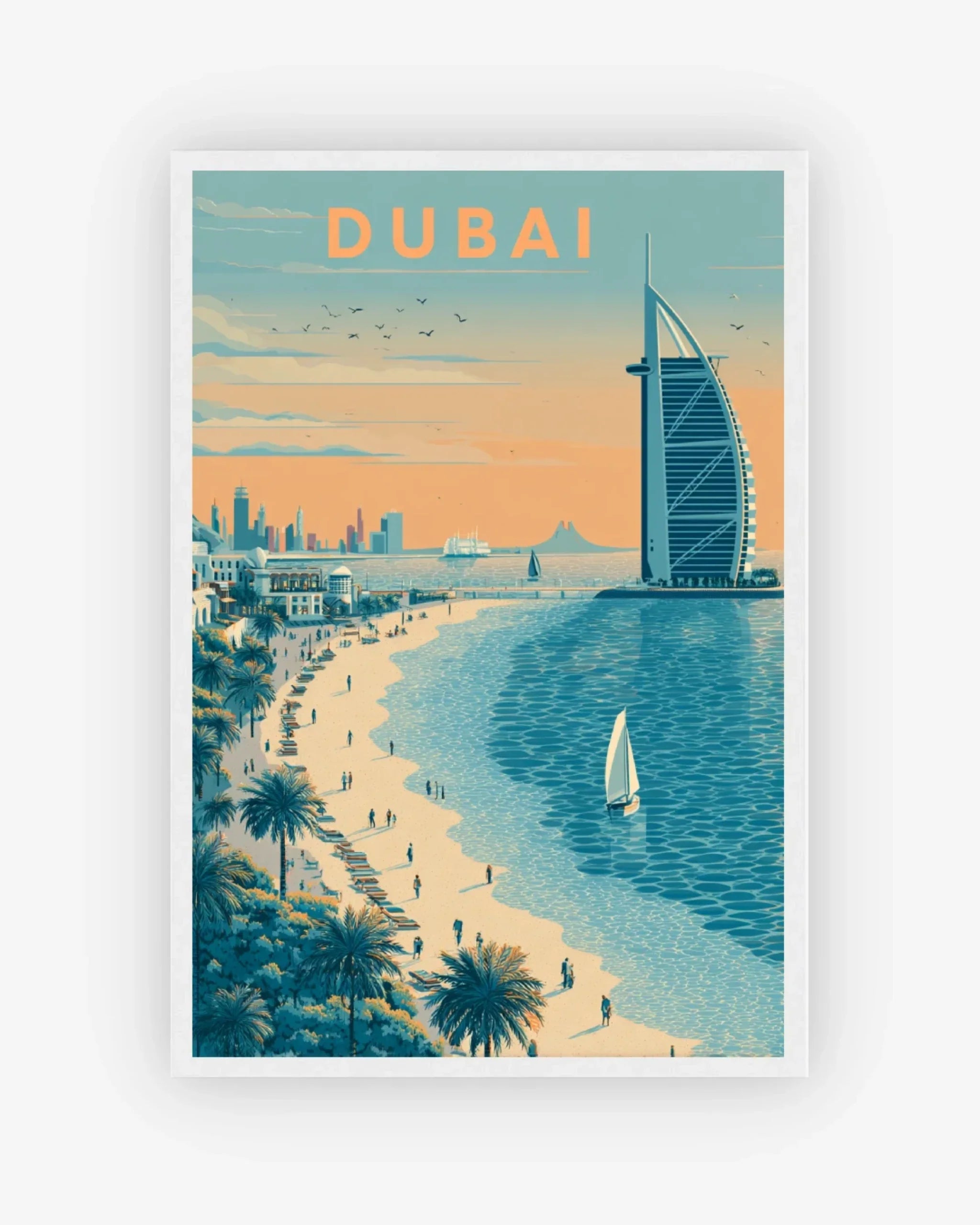 Dubai, United Arab Emirates Poster White Frame Nomad Haus