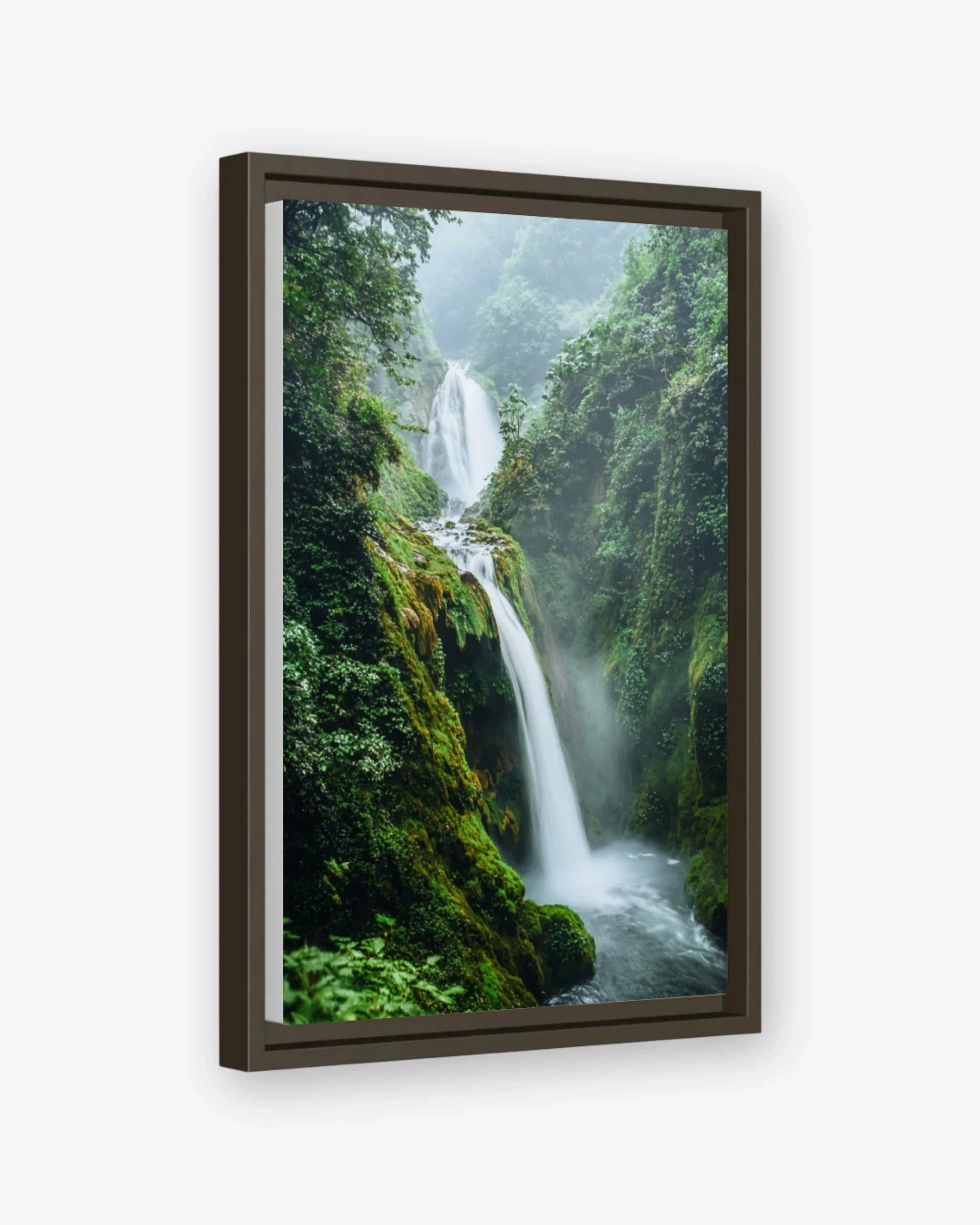 Emerald Falls Canvas Espresso Frame Nomad Haus