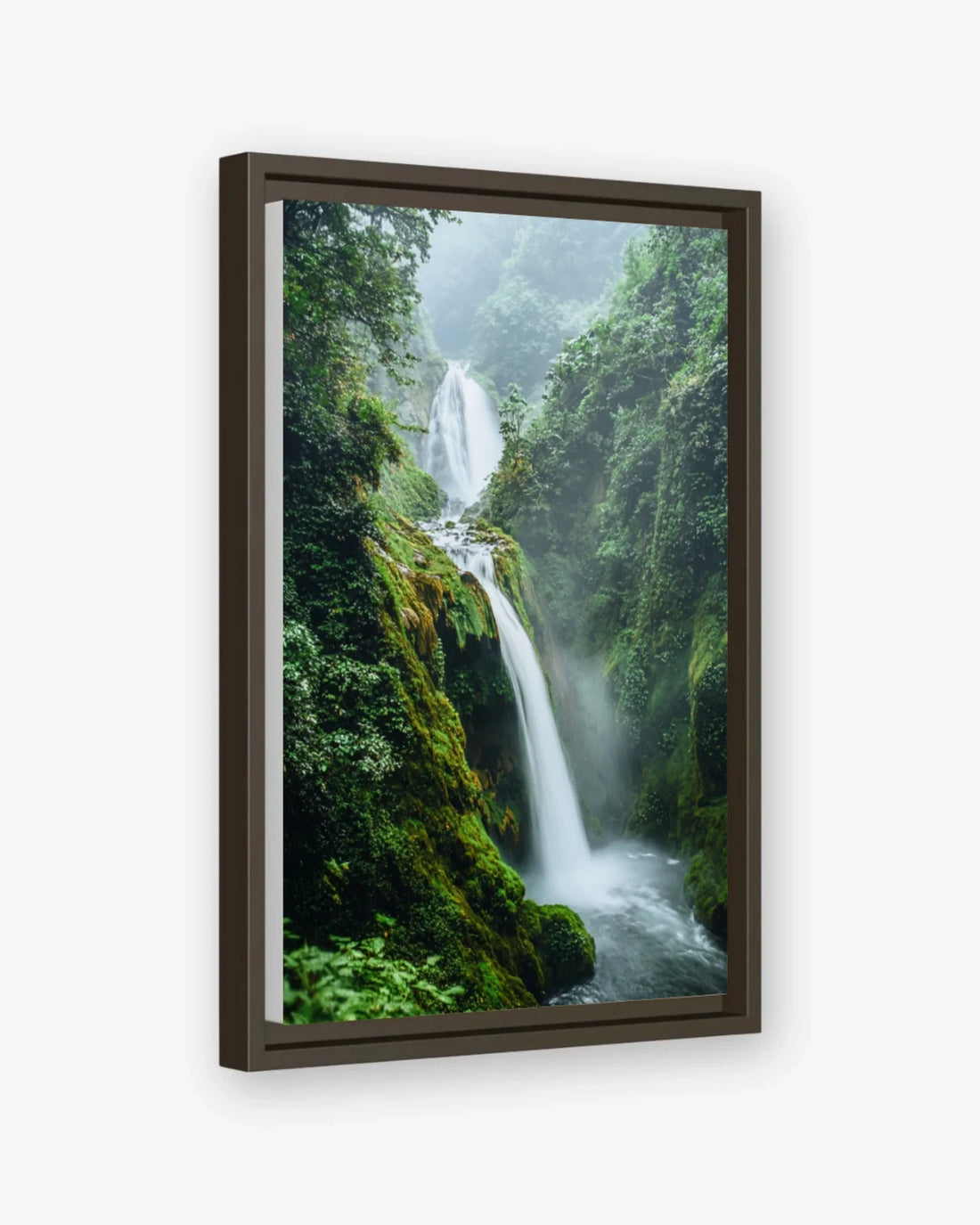 Emerald Falls Canvas Espresso Frame Nomad Haus