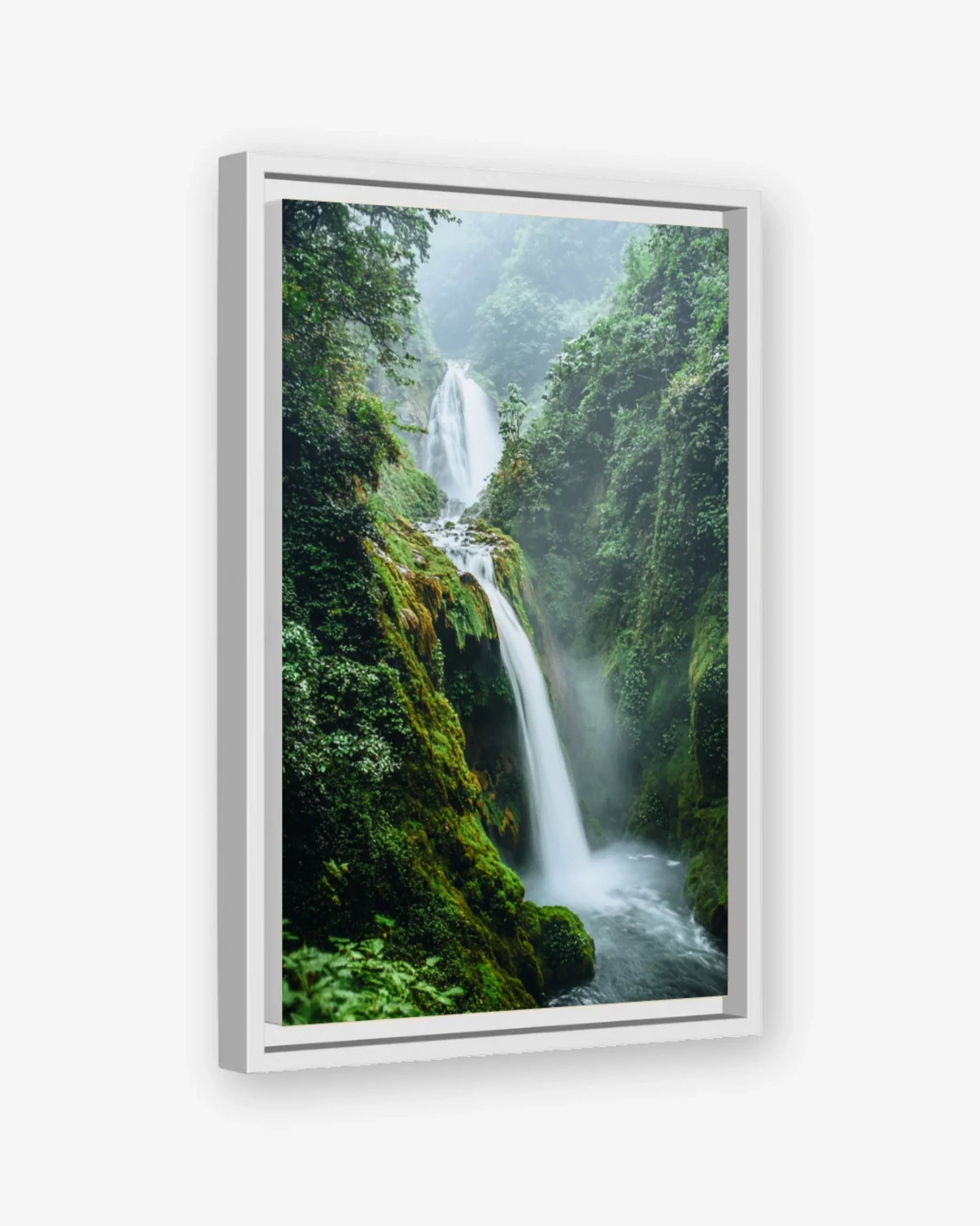 Emerald Falls Canvas White Frame Nomad Haus