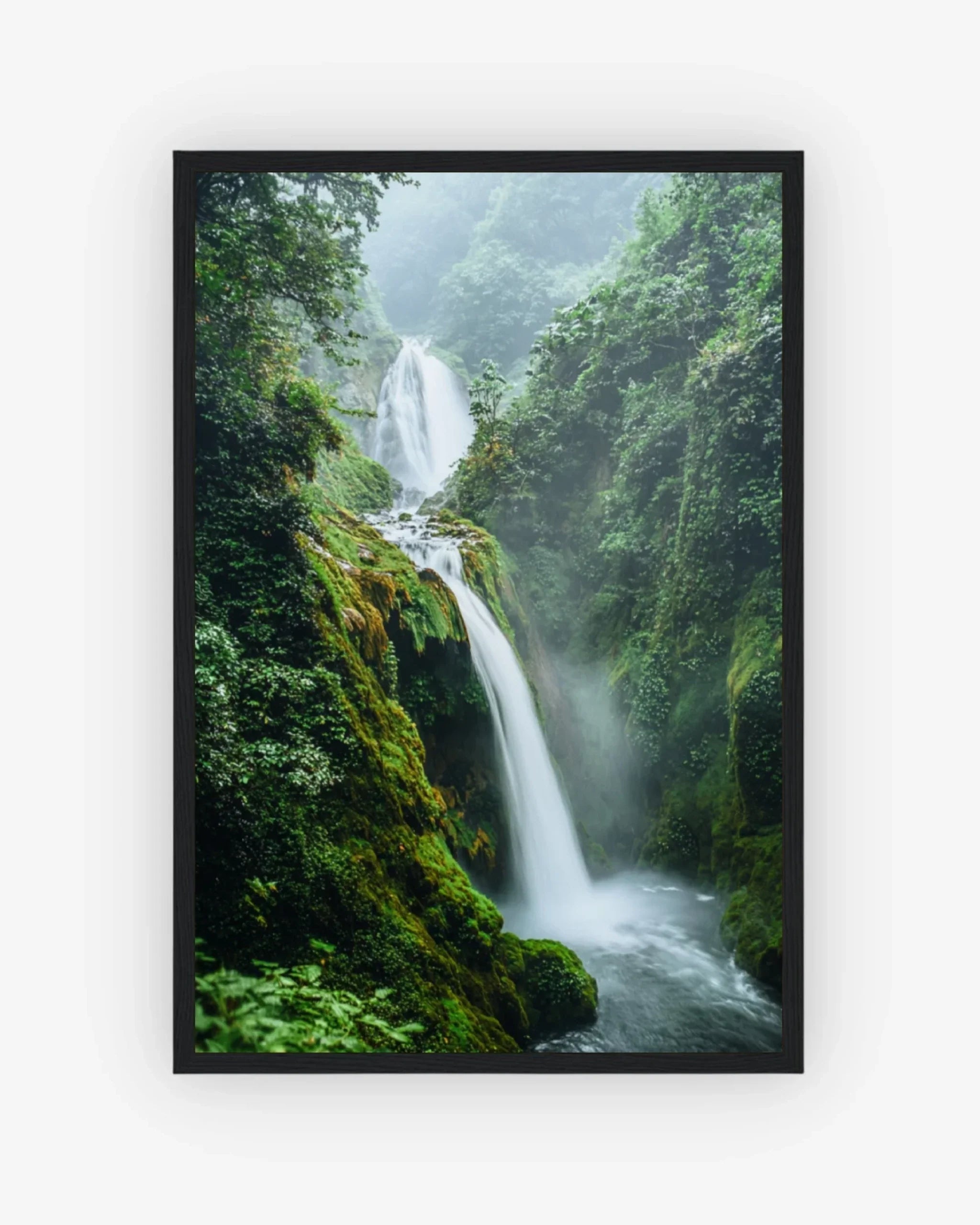 Emerald Falls Poster Black Frame Nomad Haus