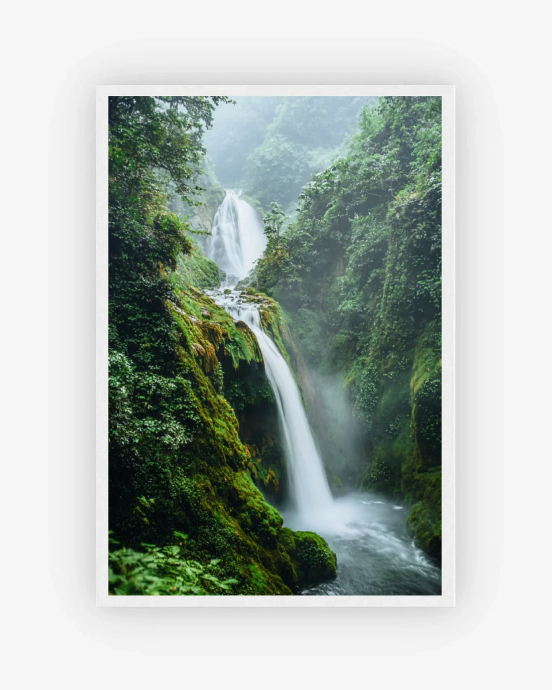 Emerald Falls Poster White Frame Nomad Haus