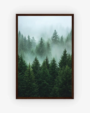 Emerald Mist Poster Dark Wood Frame Nomad Haus
