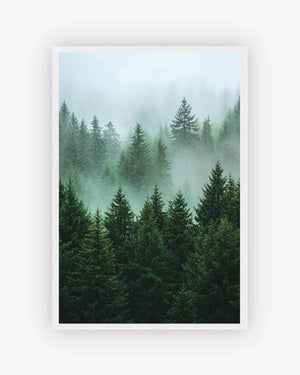 Emerald Mist Poster White Frame Nomad Haus