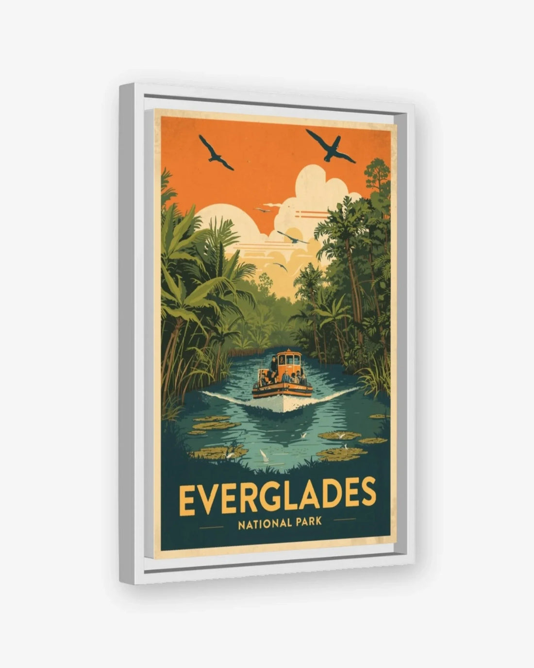 Everglades National Park, USA Canvas White Frame Nomad Haus
