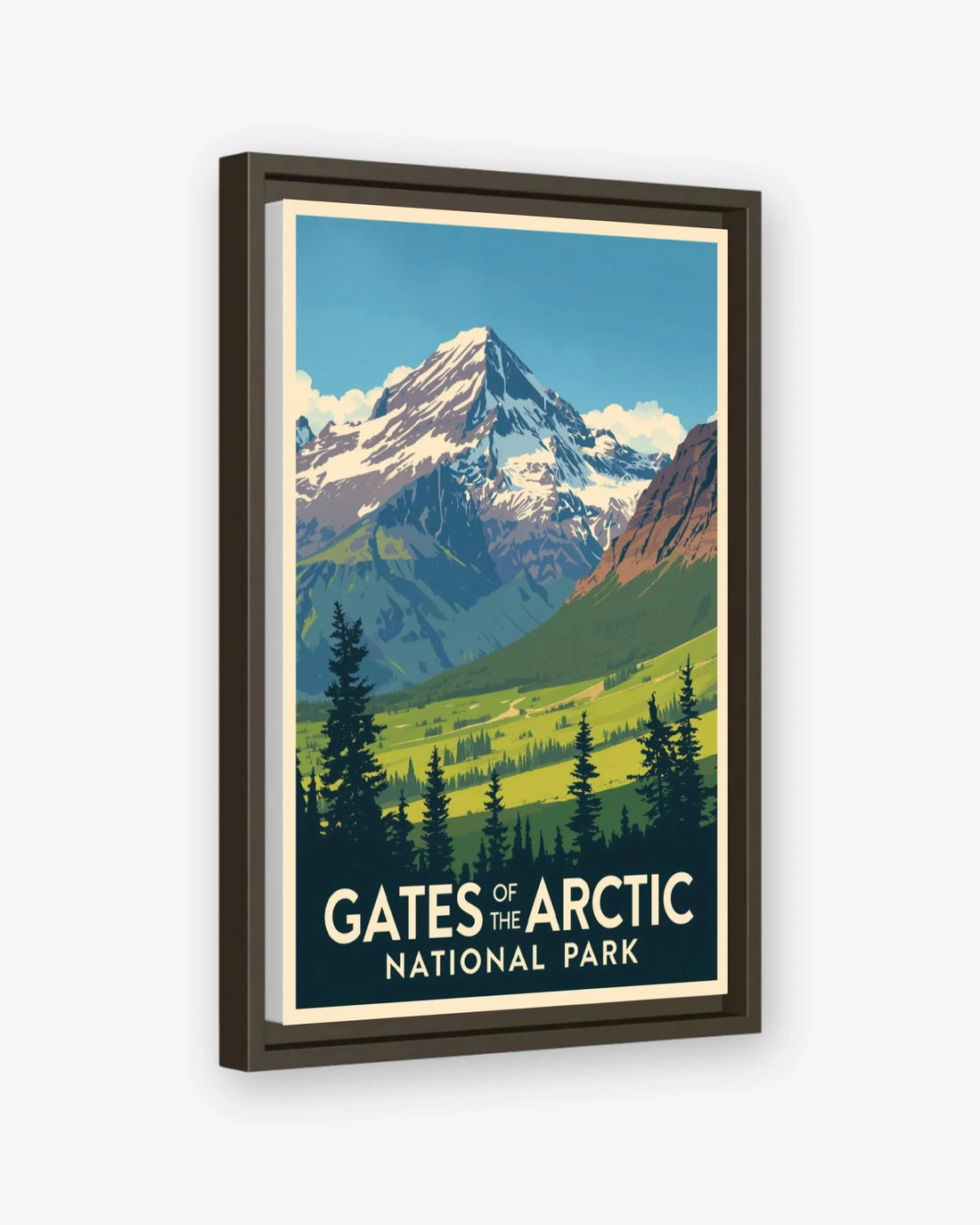 Gates_of_the_Arctic_National_Park_USA canvas with espresso frame