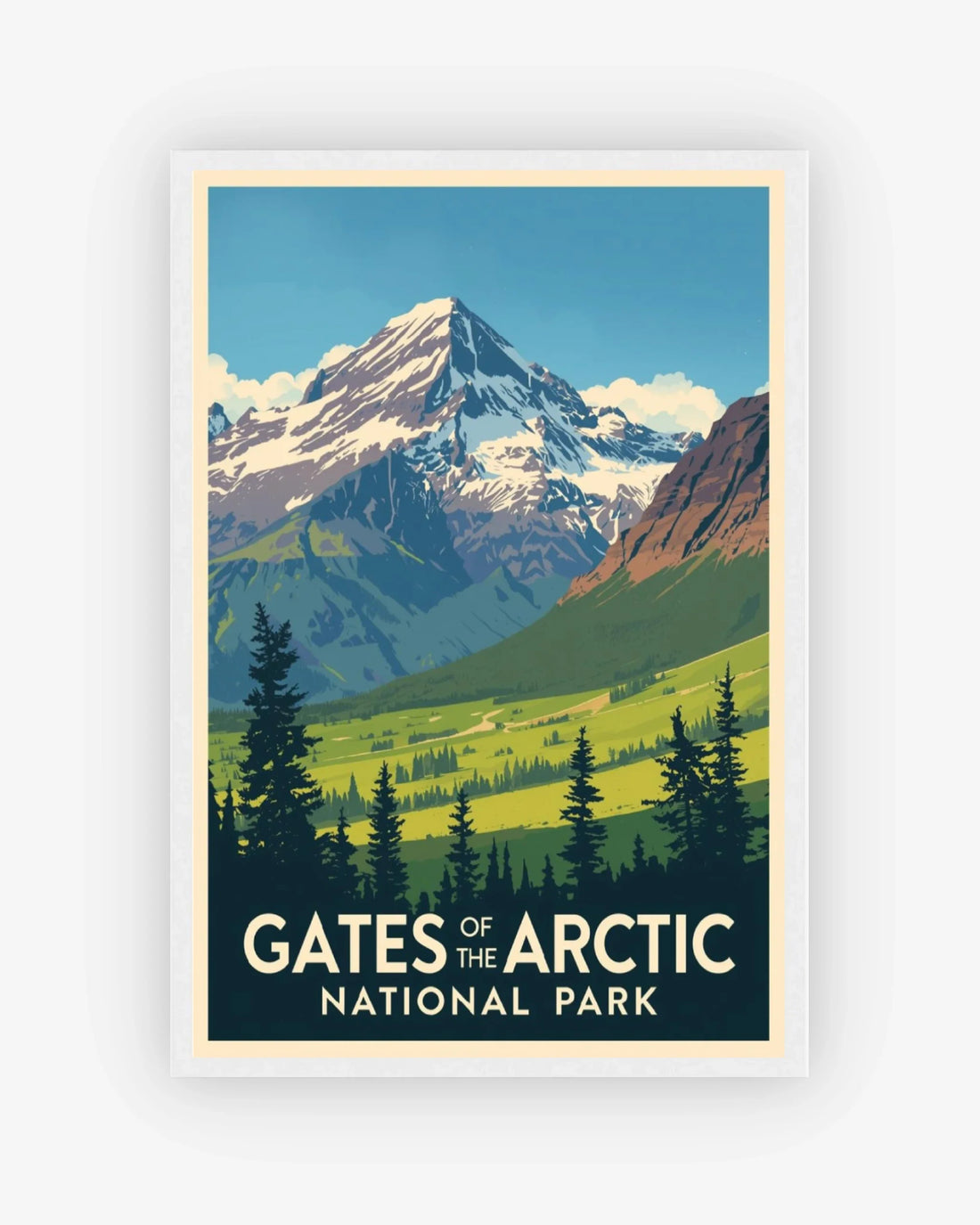 Gates_of_the_Arctic_National_Park_USA poster with white frame