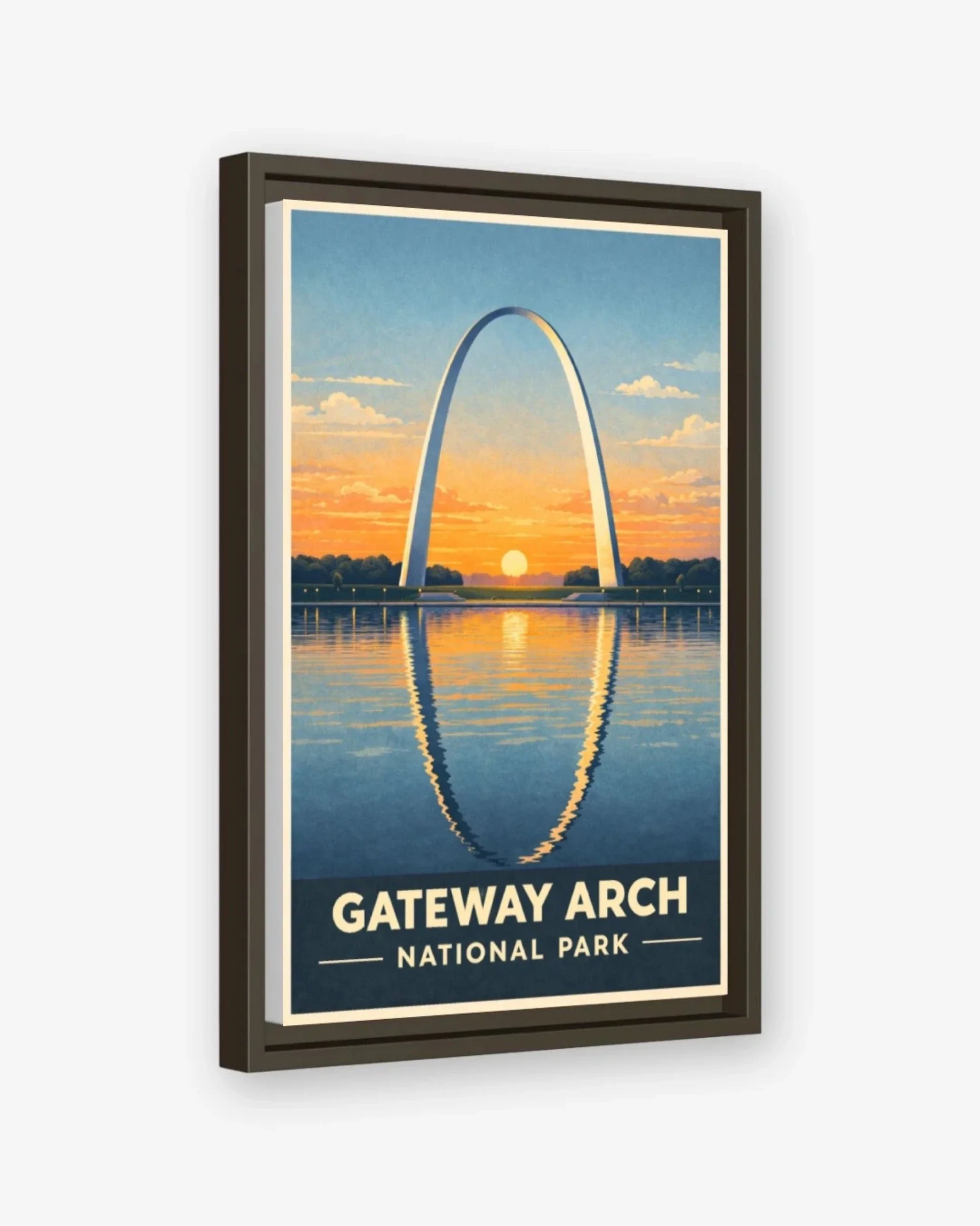 Gateway Arch National Park, USA Canva Espresso Frame Nomad Haus