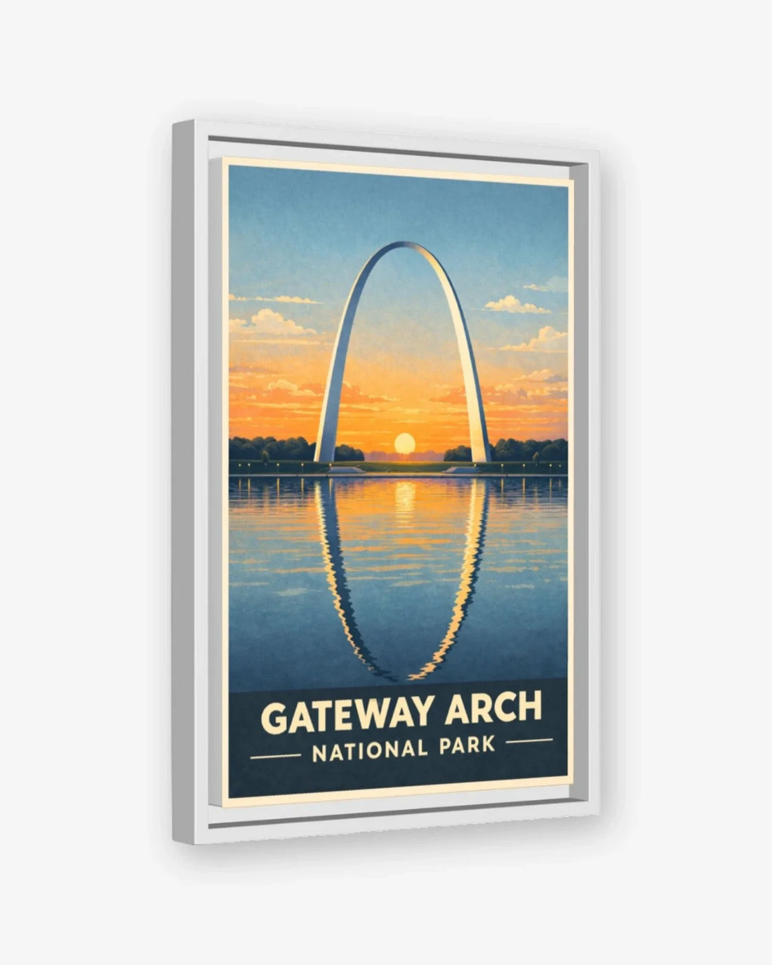 Gateway Arch National Park, USA Canvas White Frame Nomad Haus