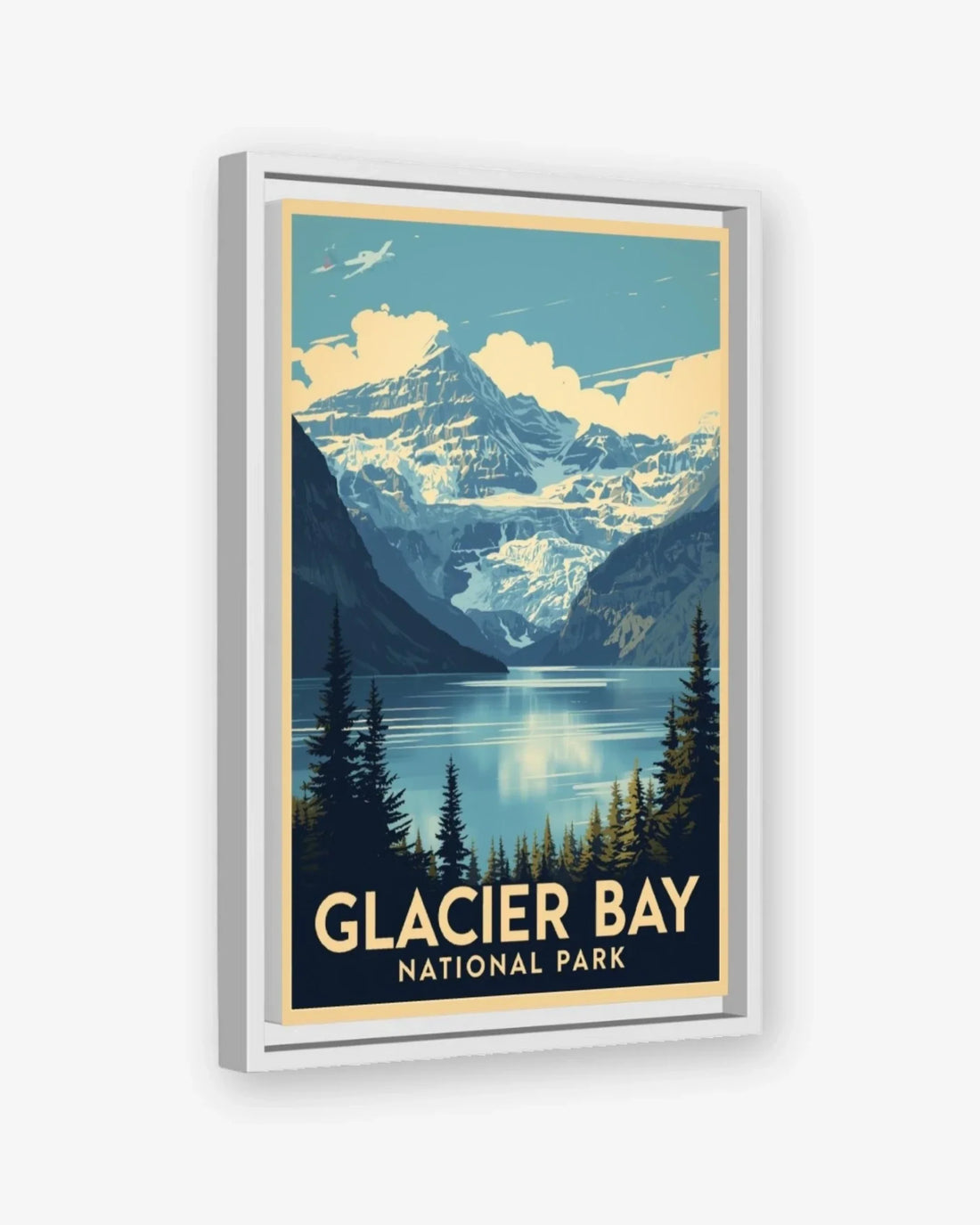 Glacier Bay National Park, USA Canvas White Frame Nomad Haus