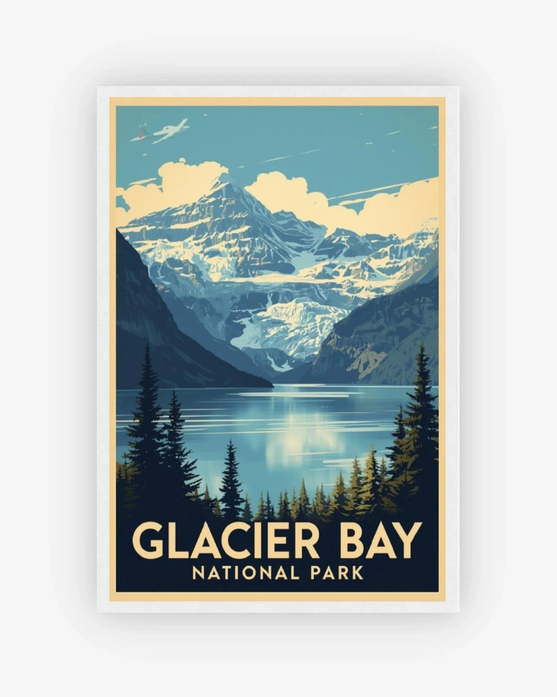 Glacier Bay National Park, USA Poster White Frame Nomad Haus