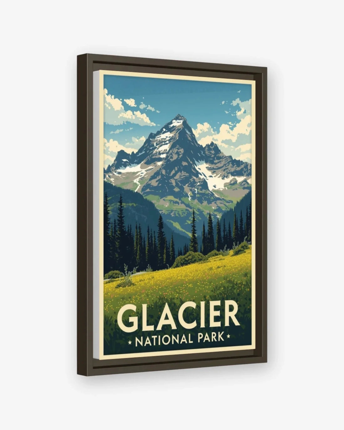 Glacier National Park, USA Canva Espresso Frame Nomad Haus