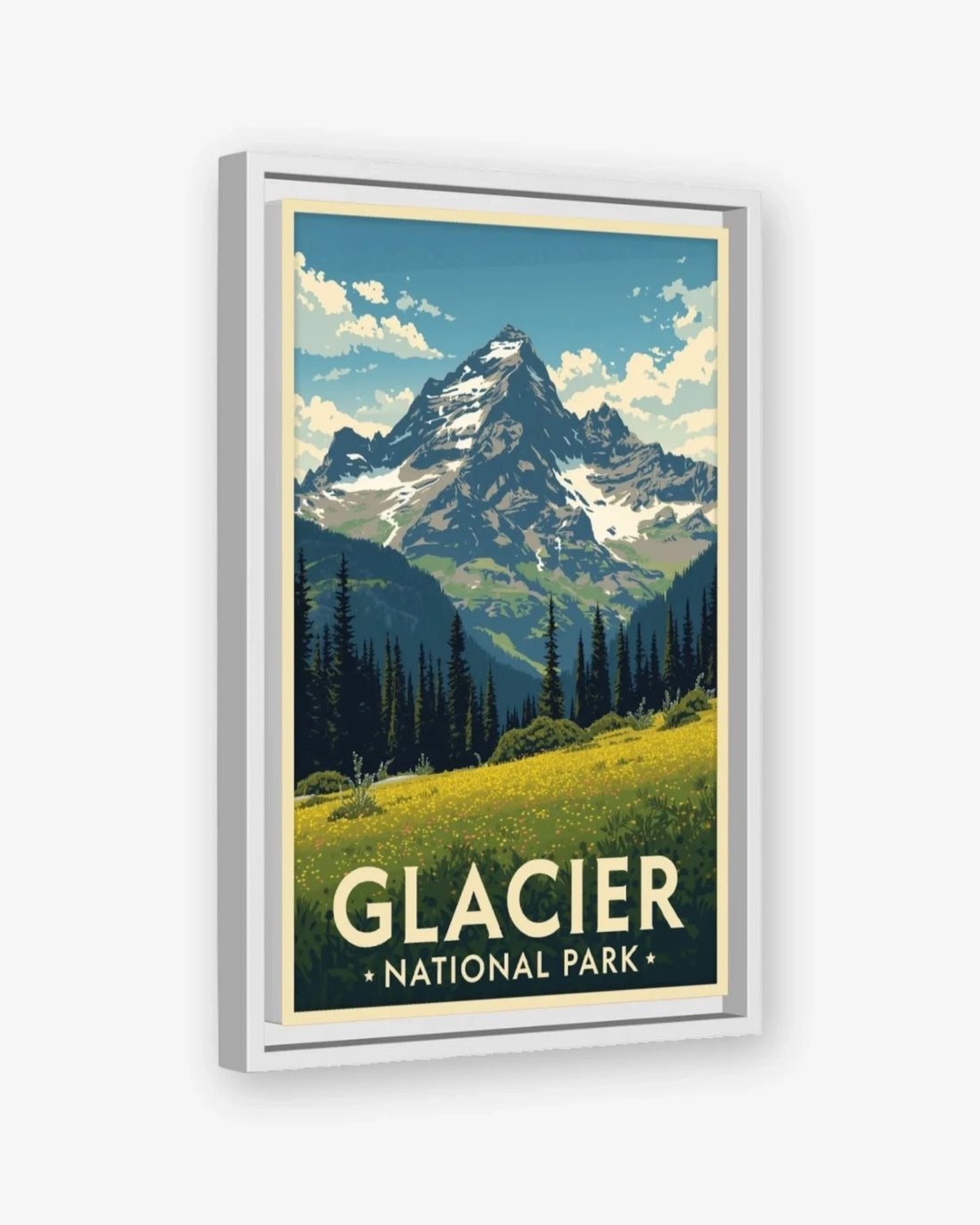 Glacier National Park, USA Canvas White Frame Nomad Haus