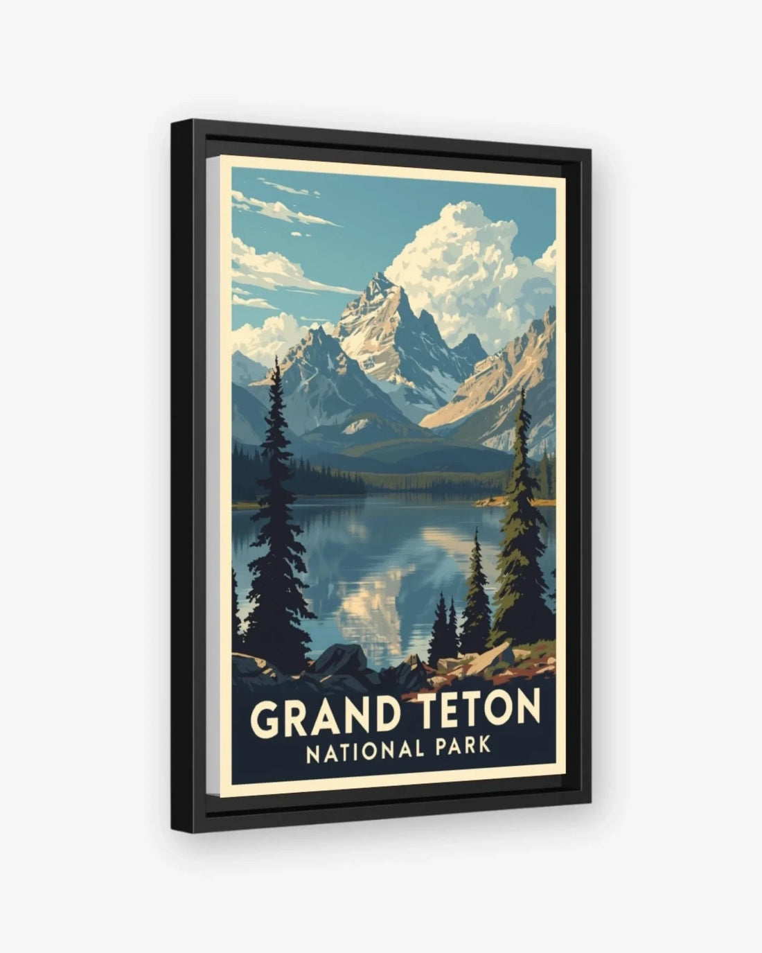 Grand Teton National Park, USA Canvas Black Frame Nomad Haus