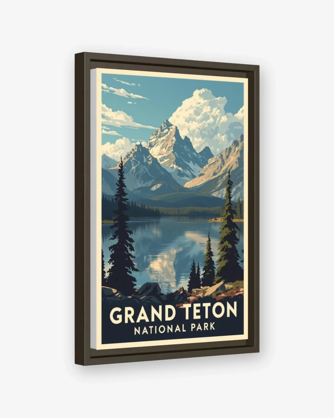 Grand Teton National Park, USA Canva Espresso Frame Nomad Haus