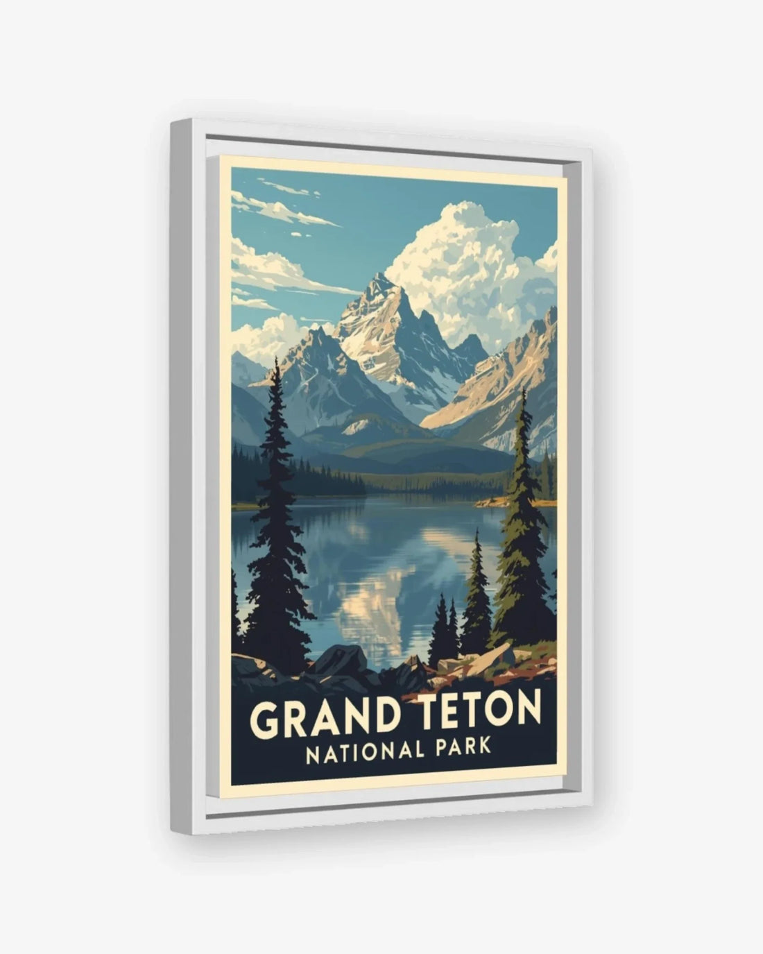 Grand Teton National Park, USA Canvas White Frame Nomad Haus