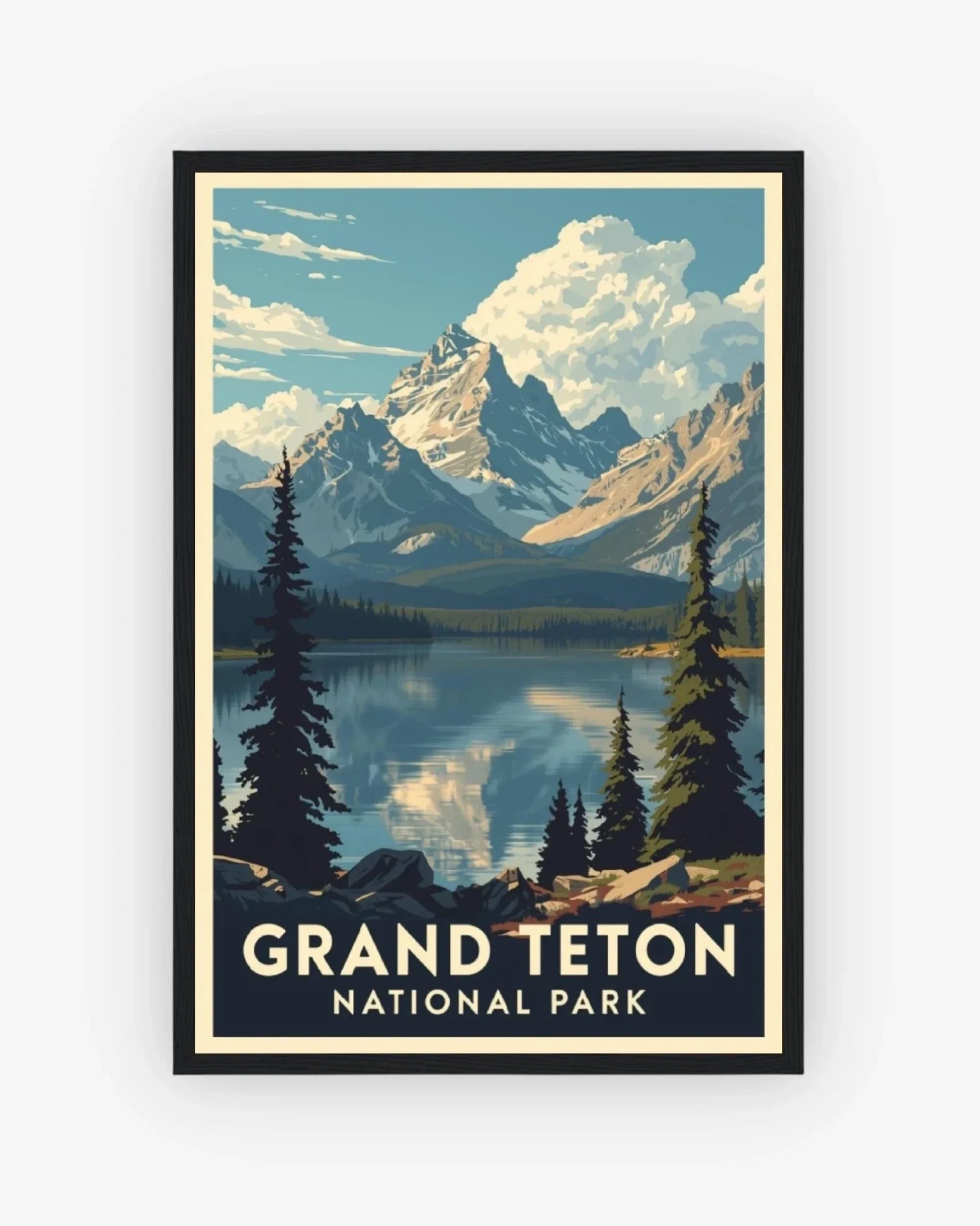 Grand Teton National Park, USA Poster Black Frame Nomad Haus