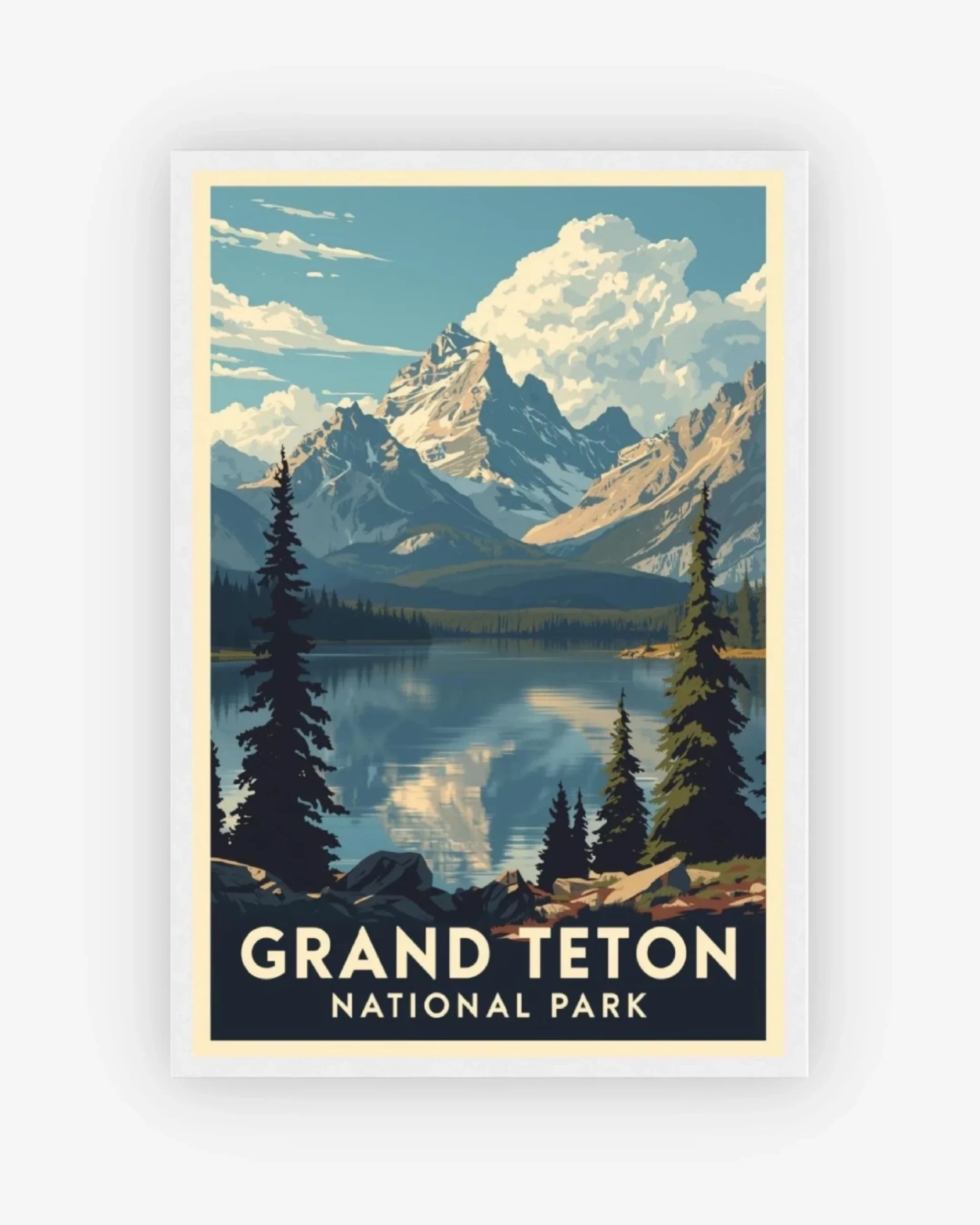 Grand Teton National Park, USA Poster White Frame Nomad Haus