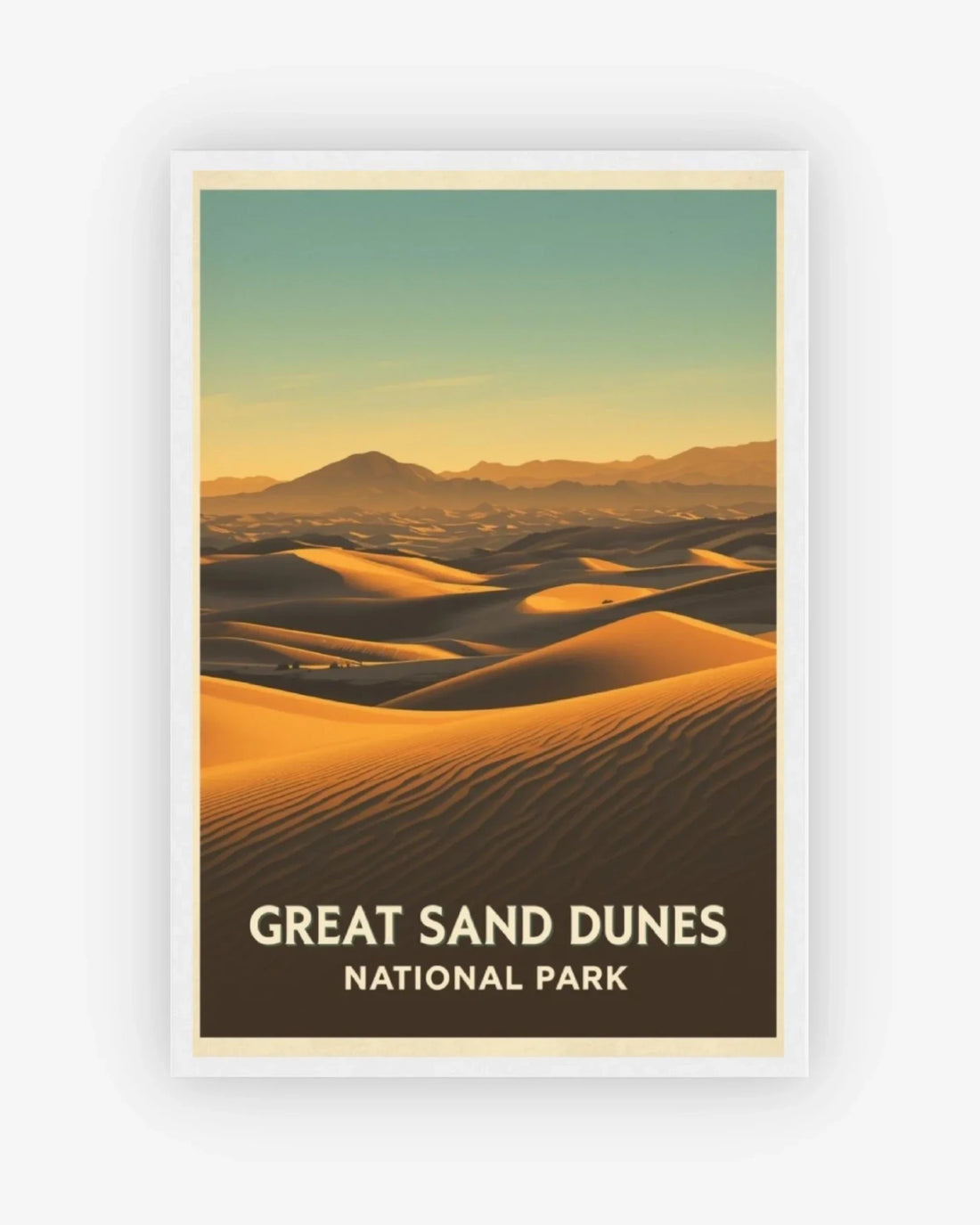 Great Sand Dunes National Park, USA Poster White Frame Nomad Haus