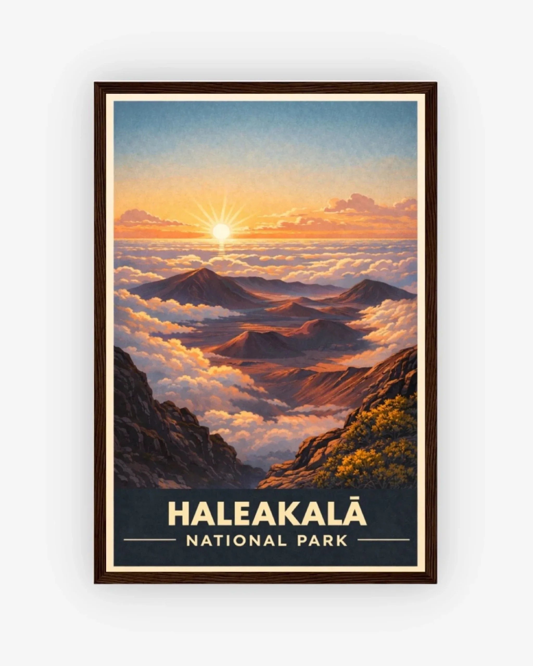 Haleakala National Park, USA Poster Dark Wood Frame Nomad Haus
