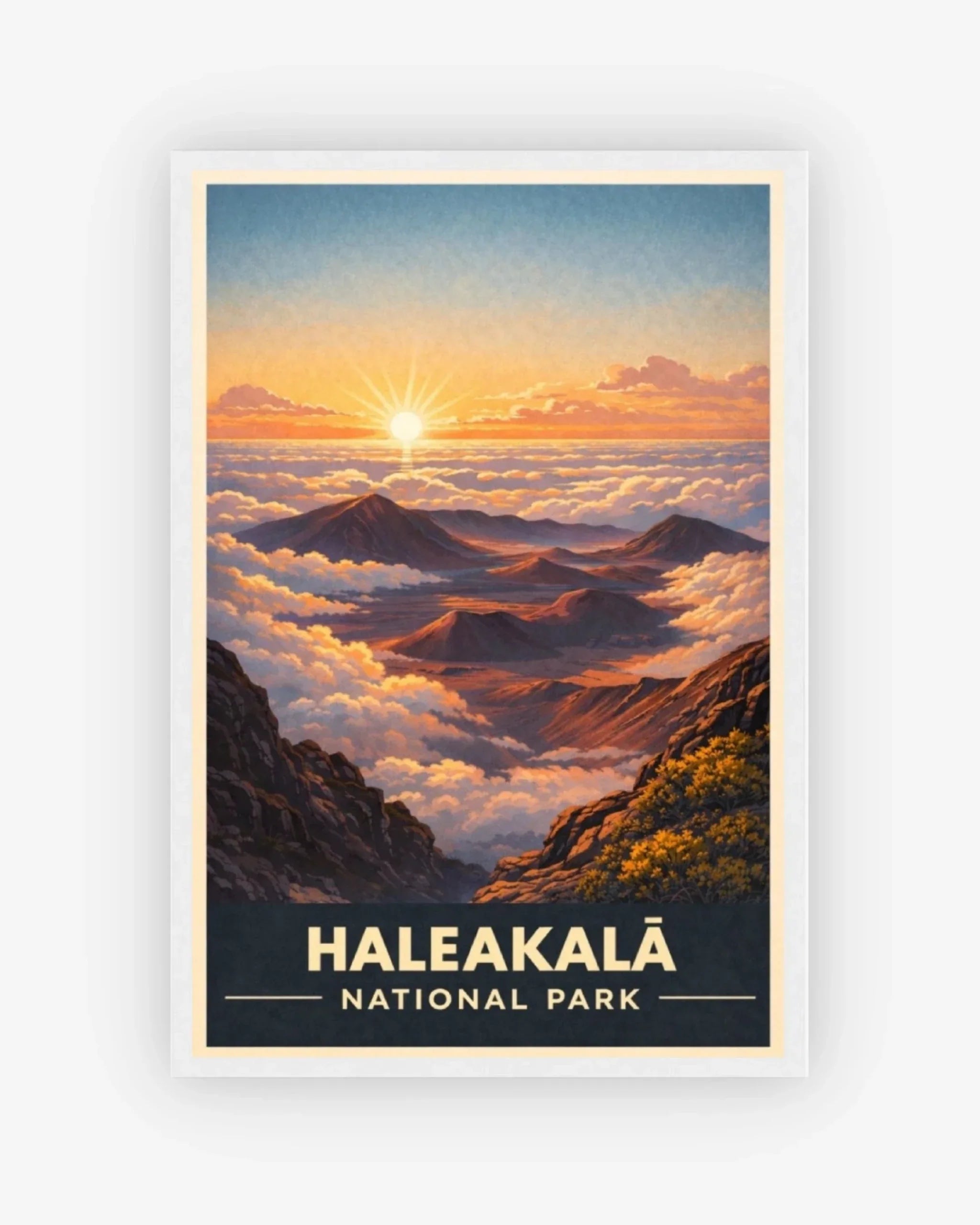 Haleakala National Park, USA Poster White Frame Nomad Haus