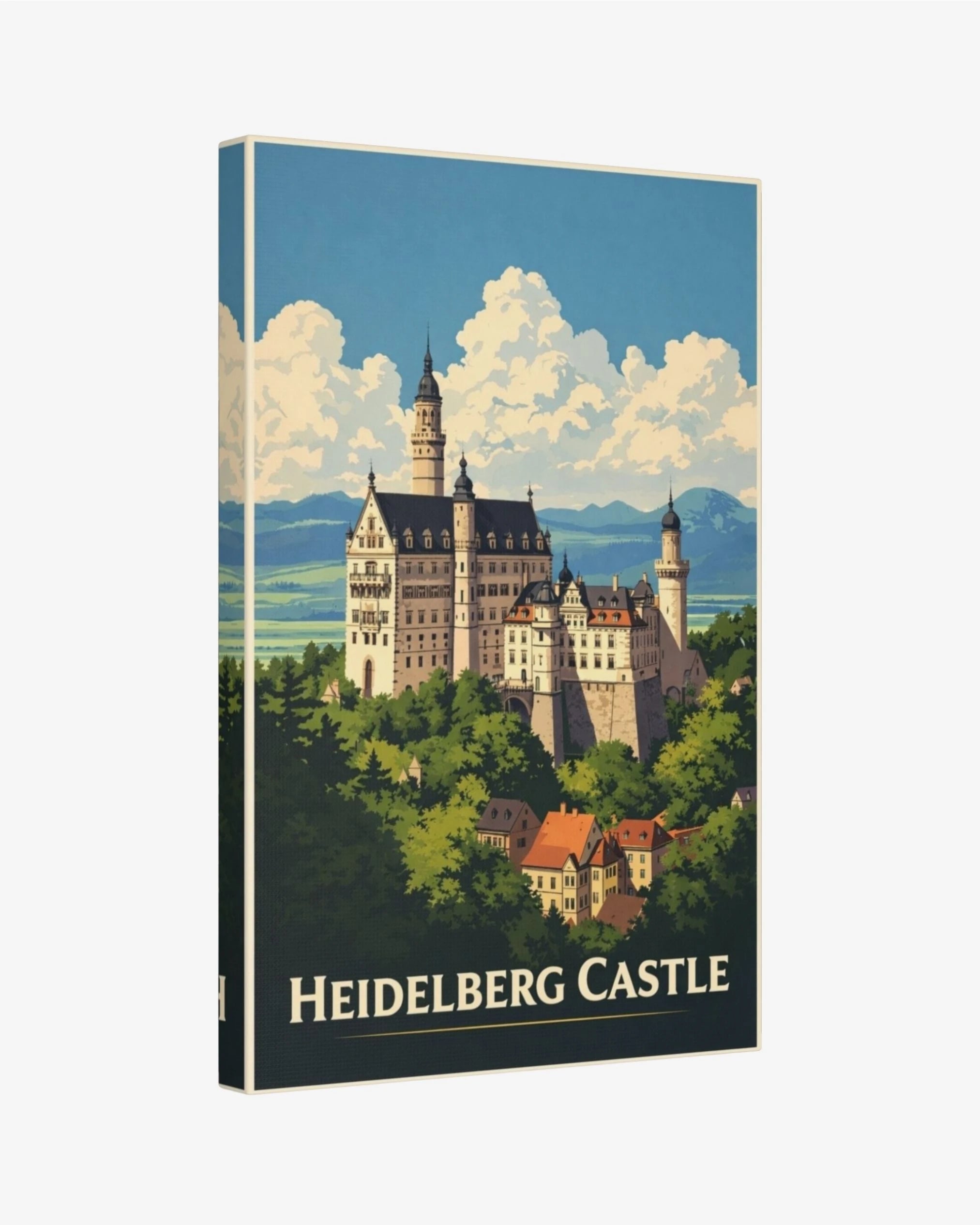 Heidelberg Castle travel poster canvas