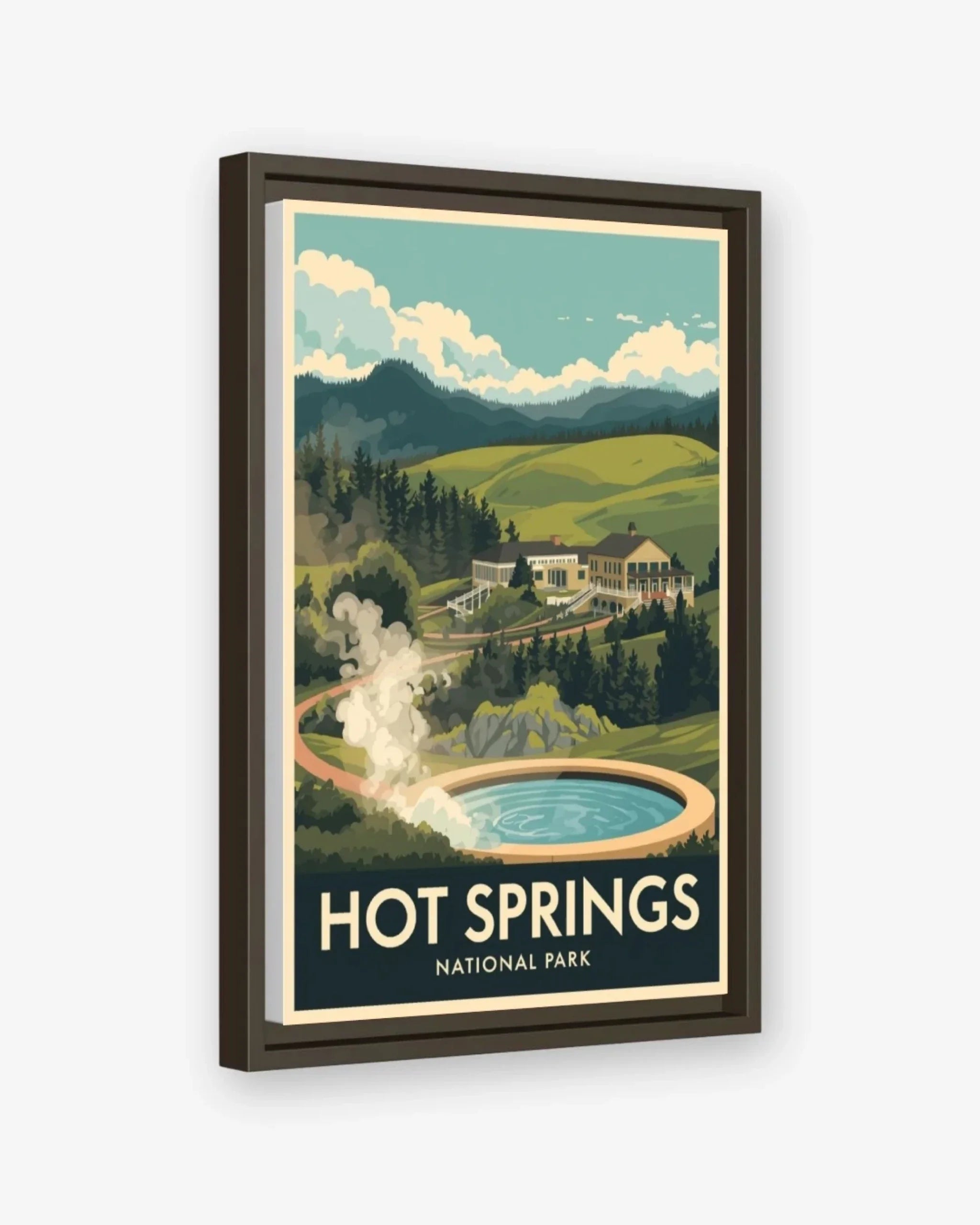 Hot Springs National Park, USA Canva Espresso Frame Nomad Haus