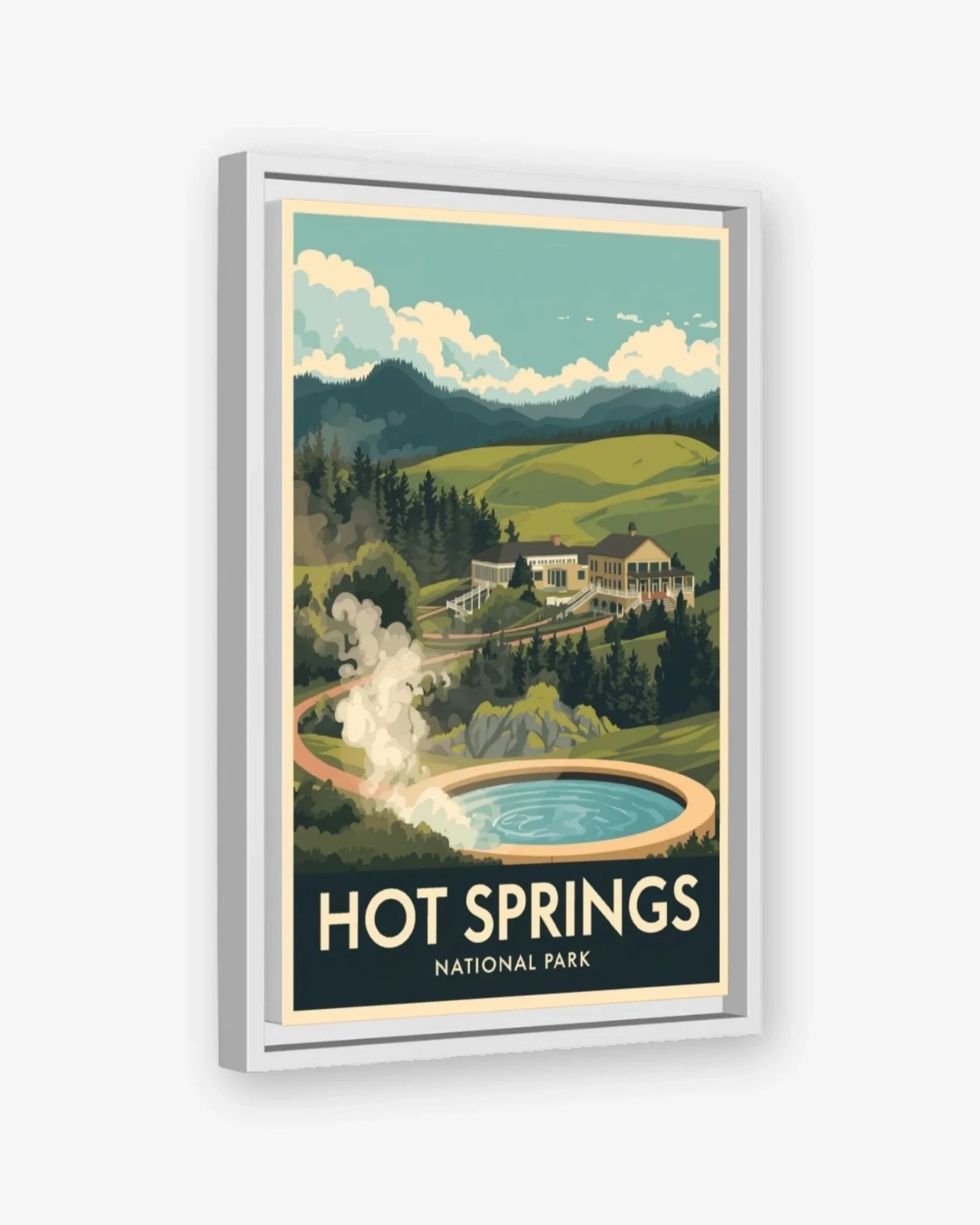 Hot Springs National Park, USA Canvas White Frame Nomad Haus