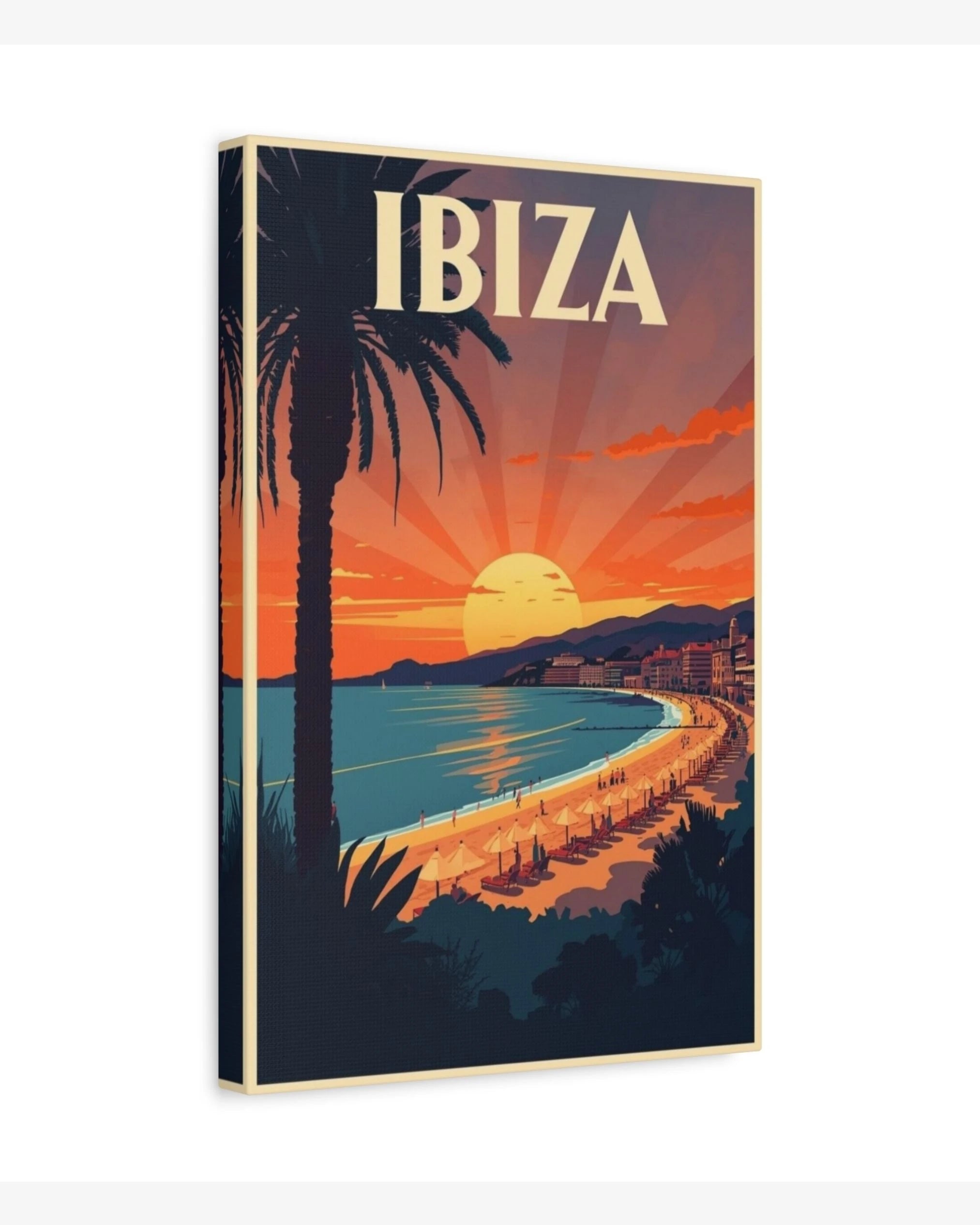 Ibiza travel poster canvas