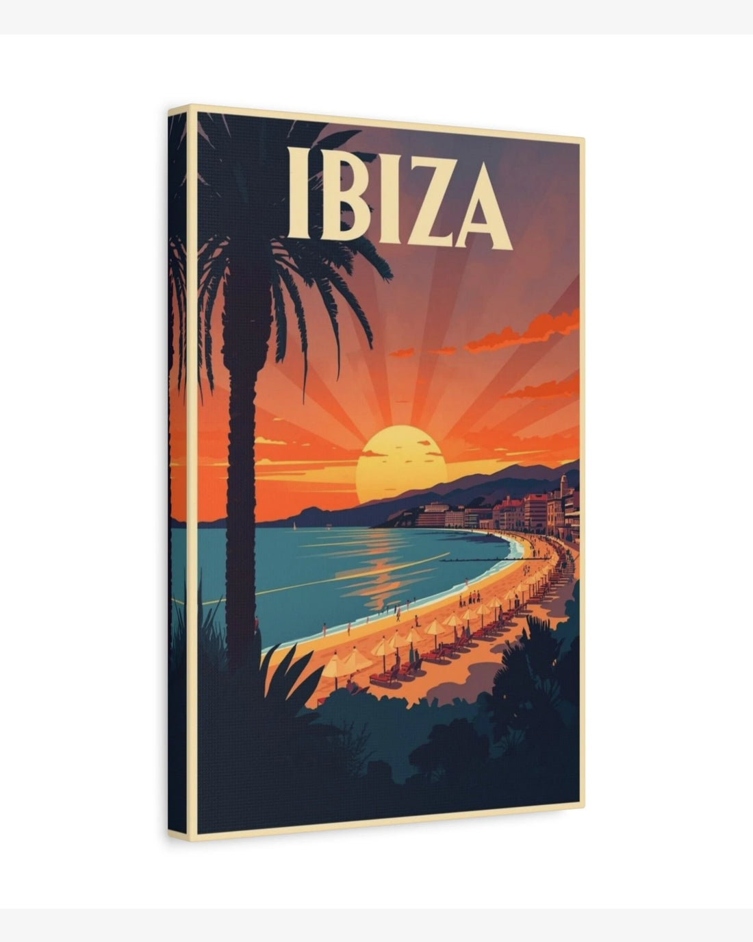 Ibiza travel poster canvas