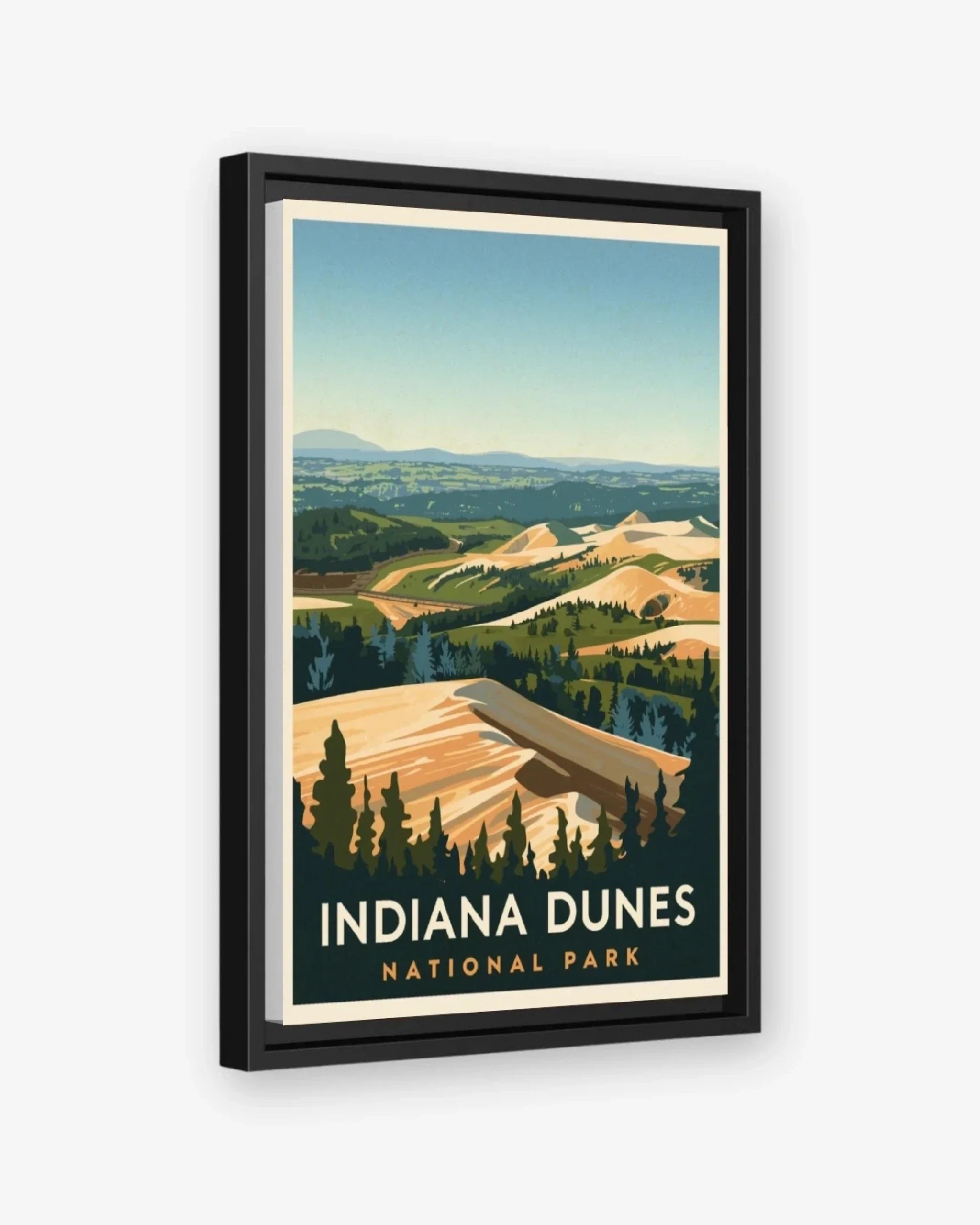 Indiana Dunes National Park, USA Canvas Black Frame Nomad Haus