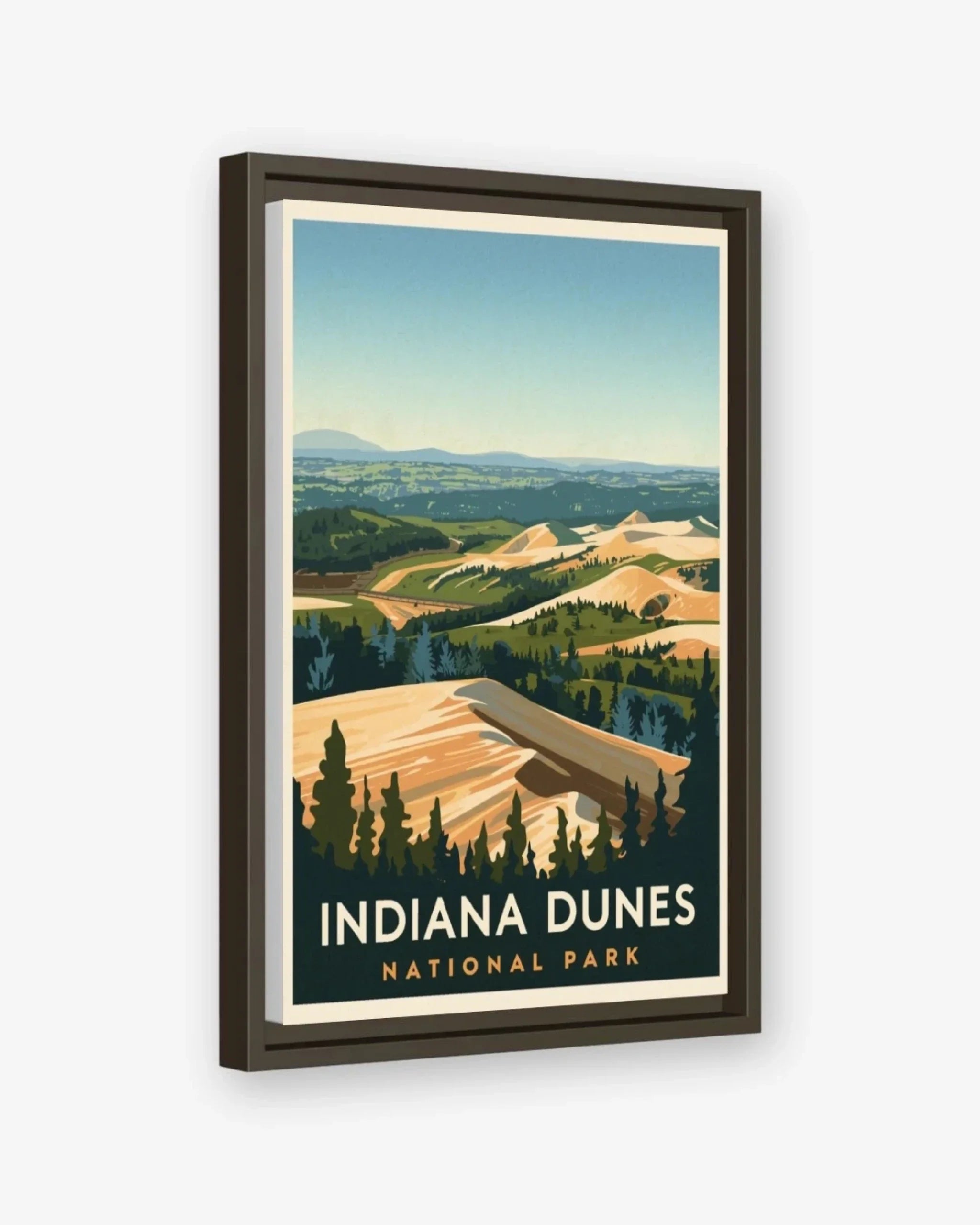 Indiana Dunes National Park, USA Canva Espresso Frame Nomad Haus