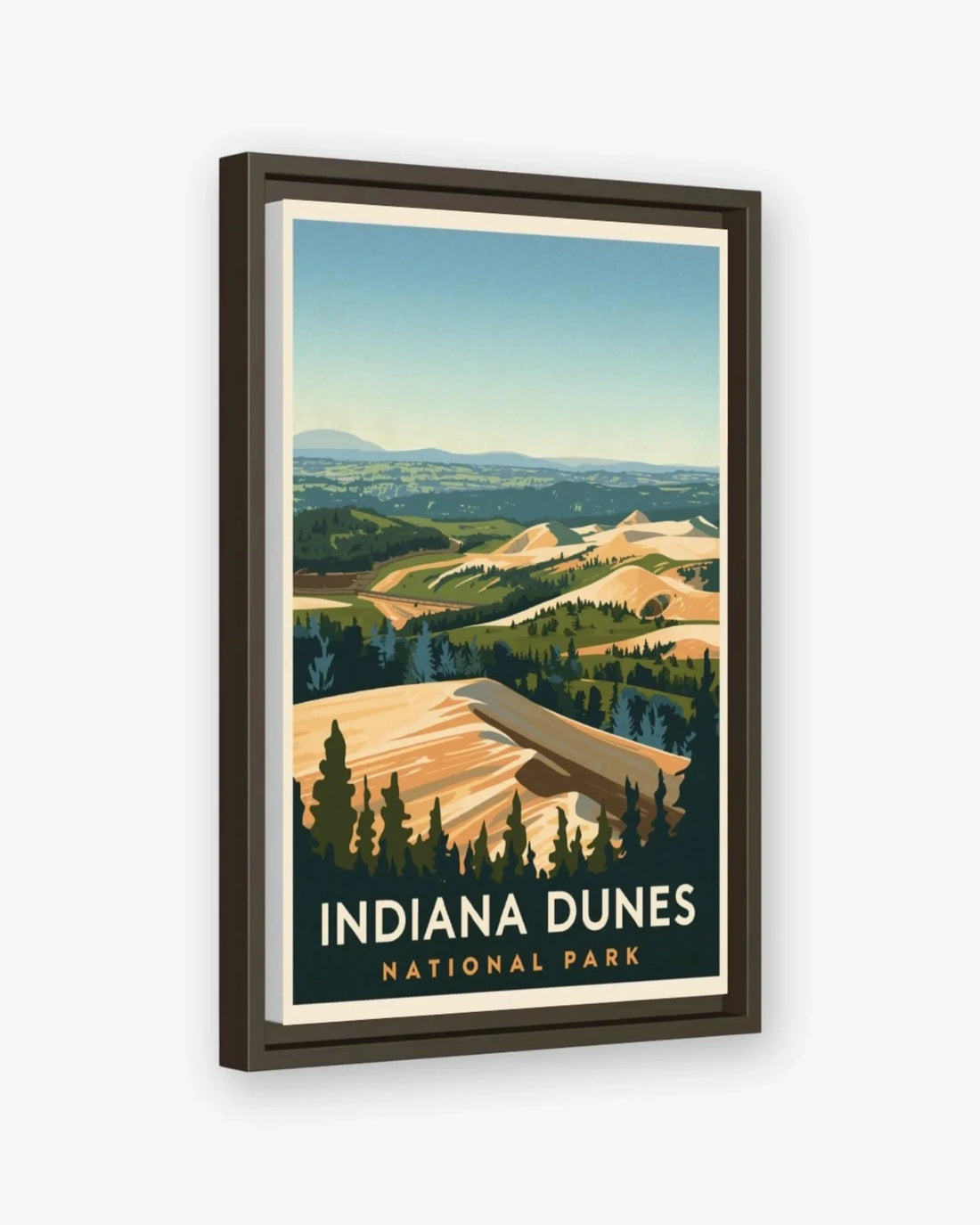 Indiana Dunes National Park, USA Canva Espresso Frame Nomad Haus