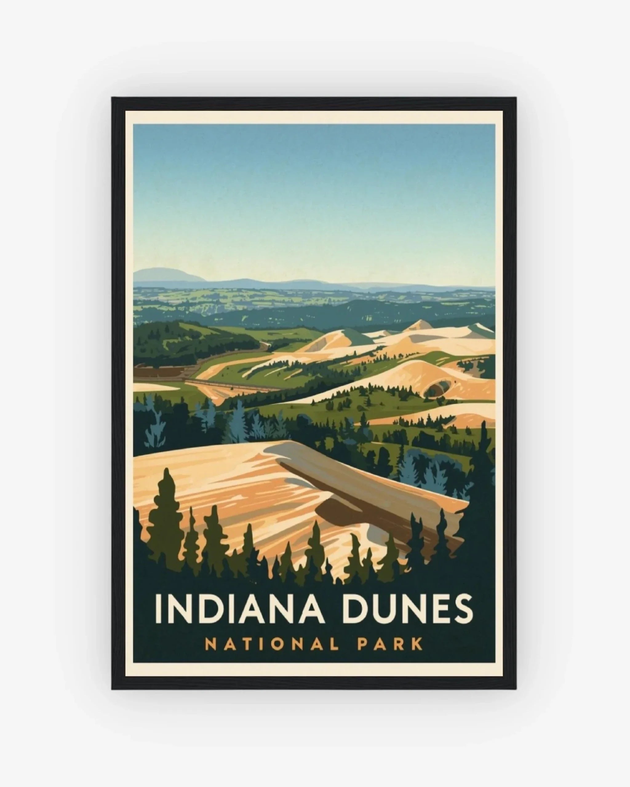 Indiana Dunes National Park, USA Poster Black Frame Nomad Haus