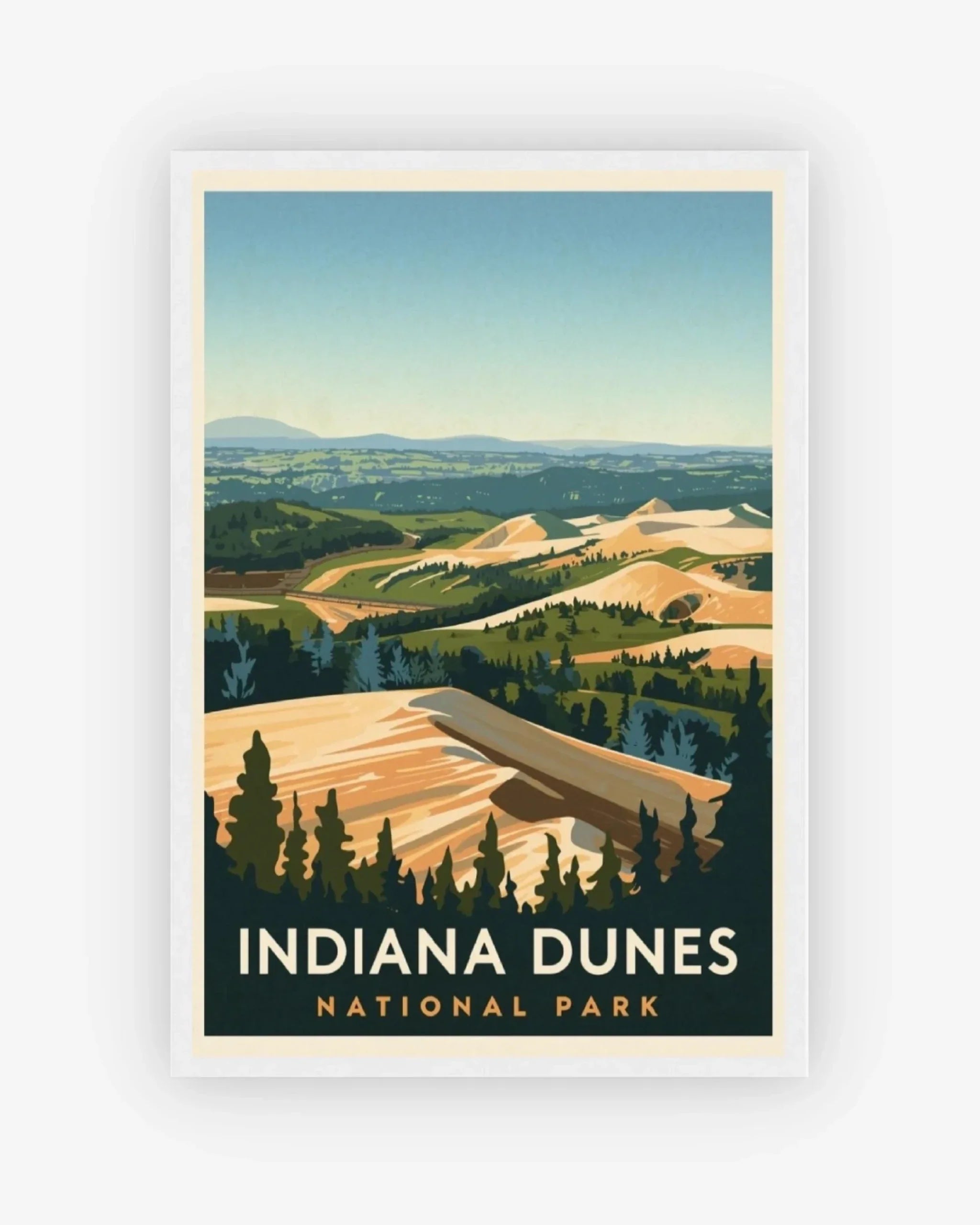 Indiana Dunes National Park, USA Poster White Frame Nomad Haus