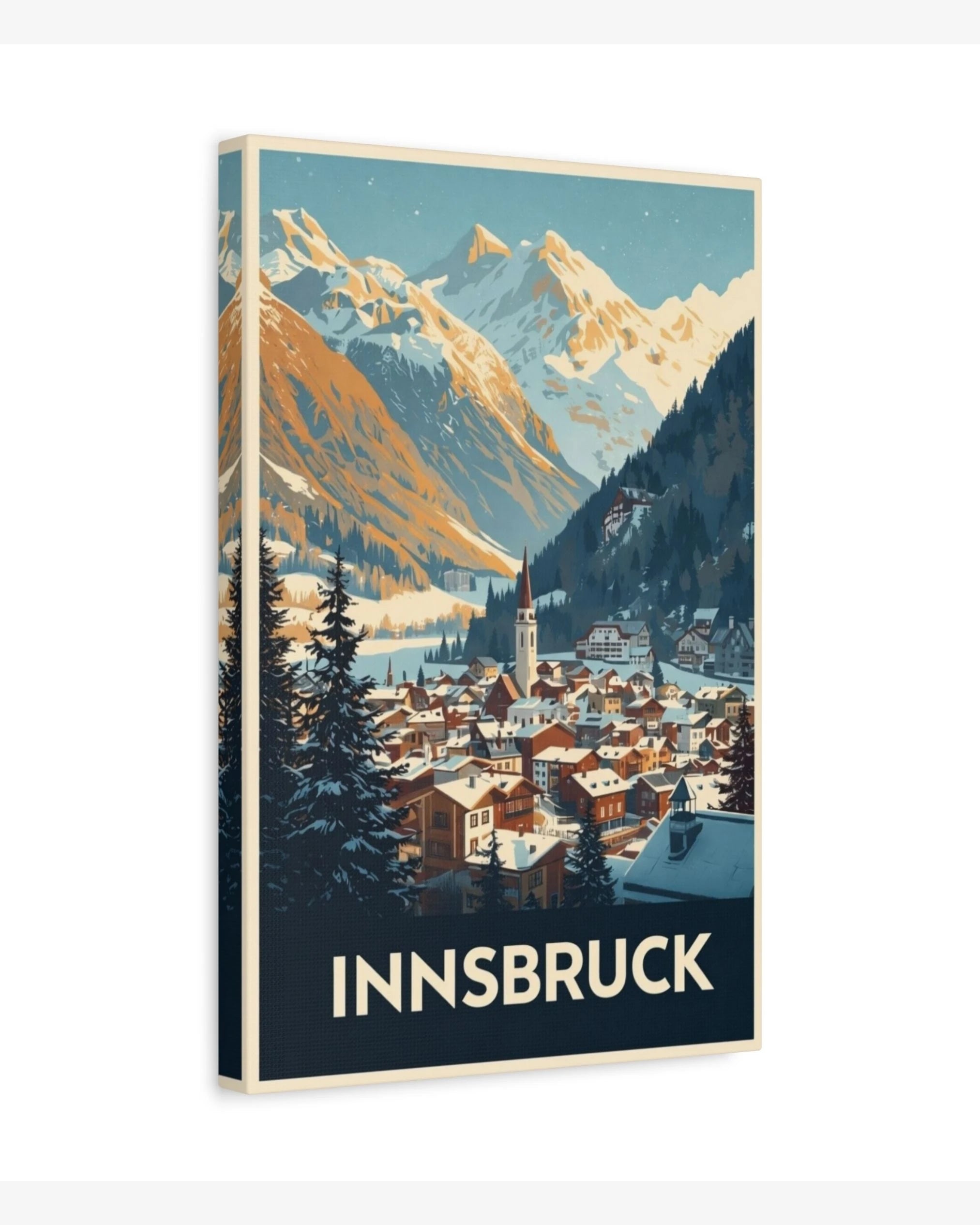 Innsbruck travel poster canvas