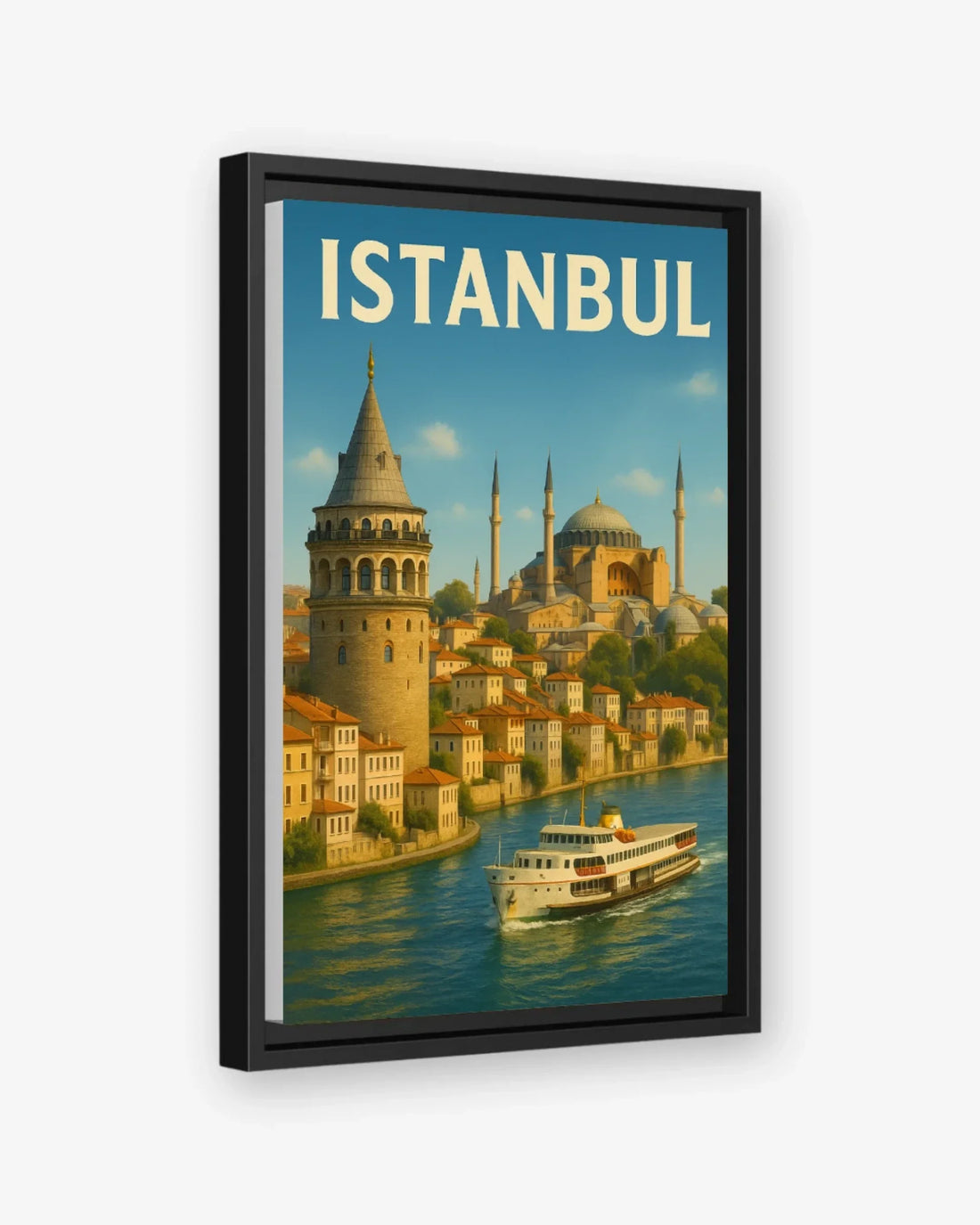 Istanbul, Turkey Canvas Black Frame Nomad Haus