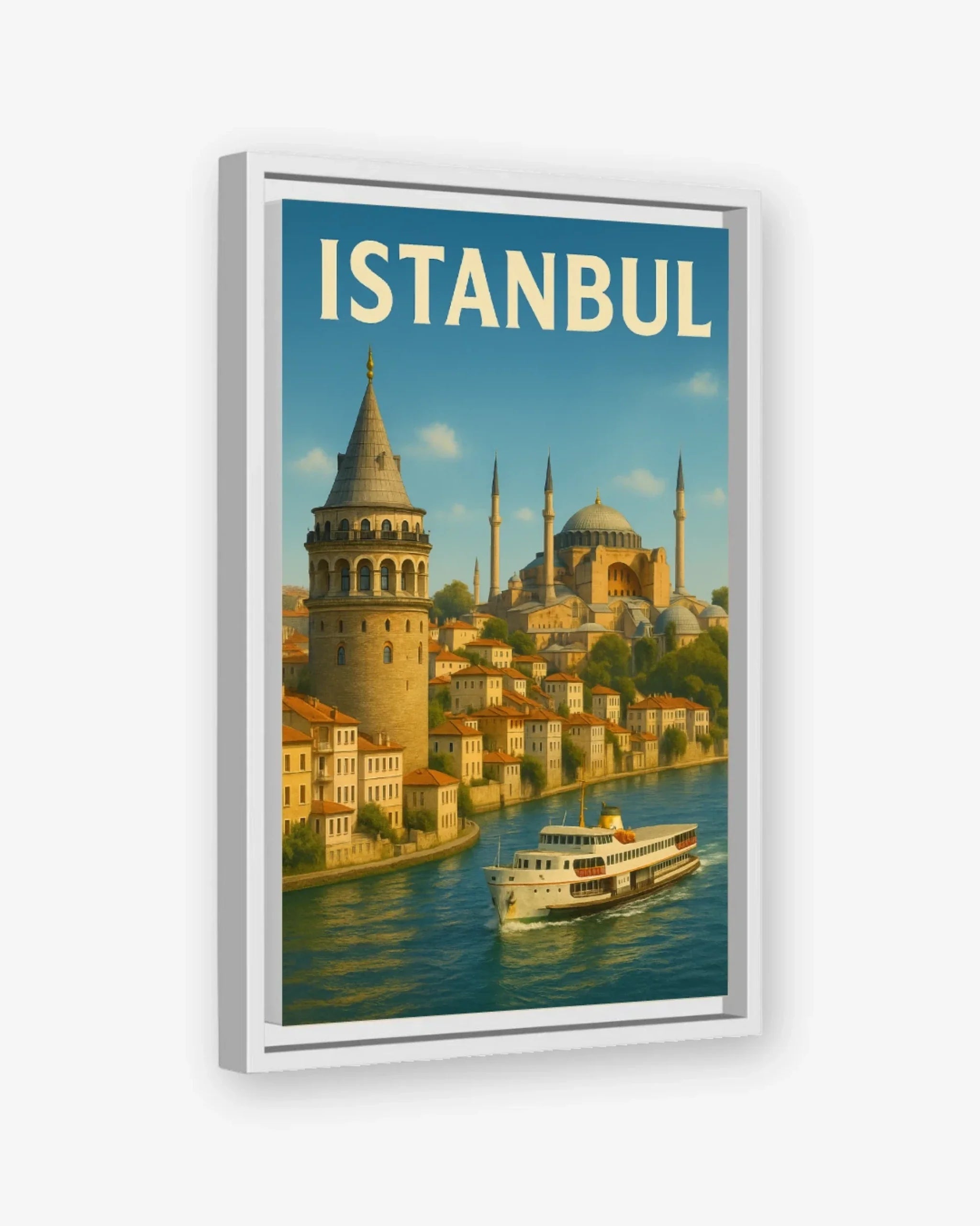 Istanbul, Turkey Canvas White Frame Nomad Haus