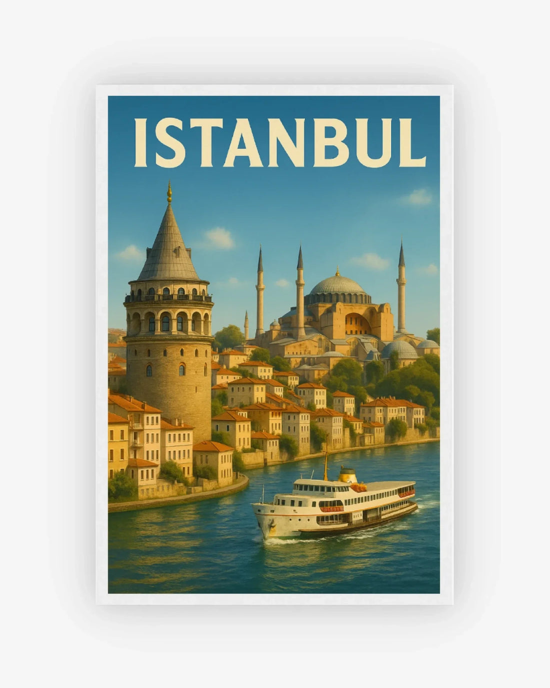 Istanbul, Turkey Poster White Frame Nomad Haus