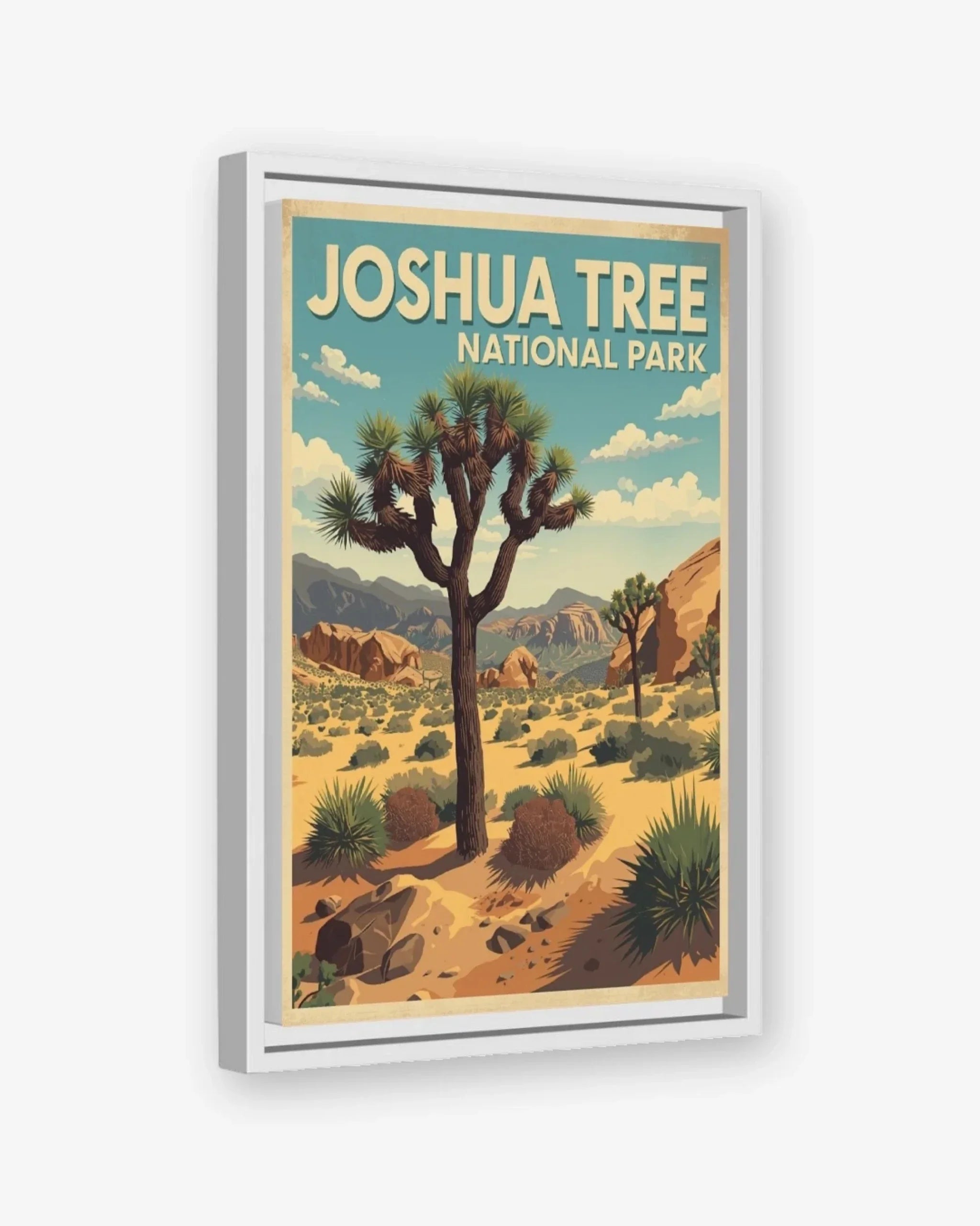 Joshua Tree National Park, USA Canvas White Frame Nomad Haus