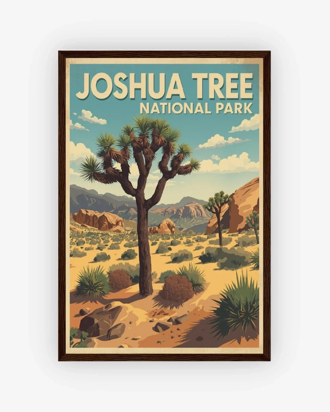 Joshua Tree National Park, USA Poster Dark Wood Frame Nomad Haus