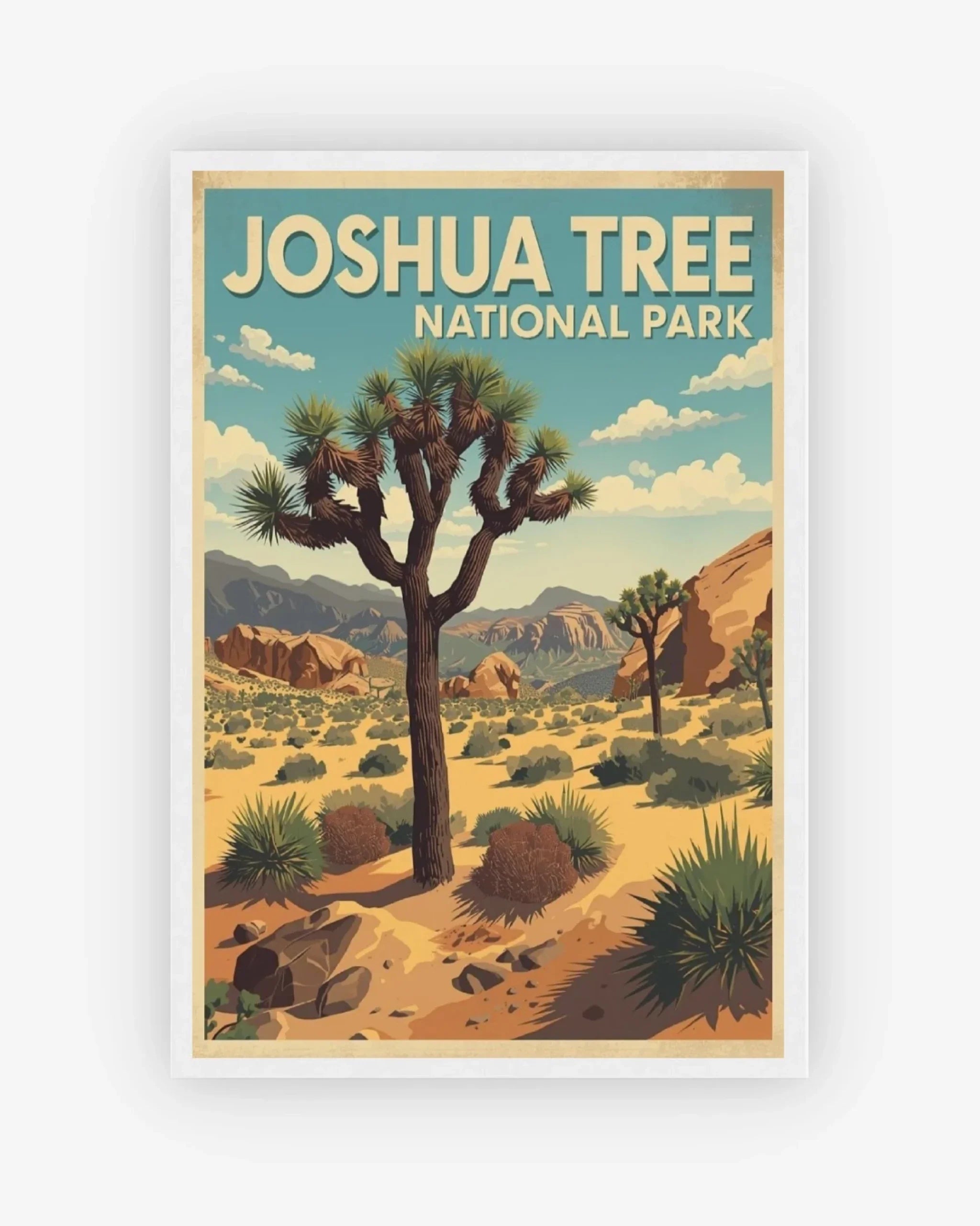 Joshua Tree National Park, USA Poster White Frame Nomad Haus