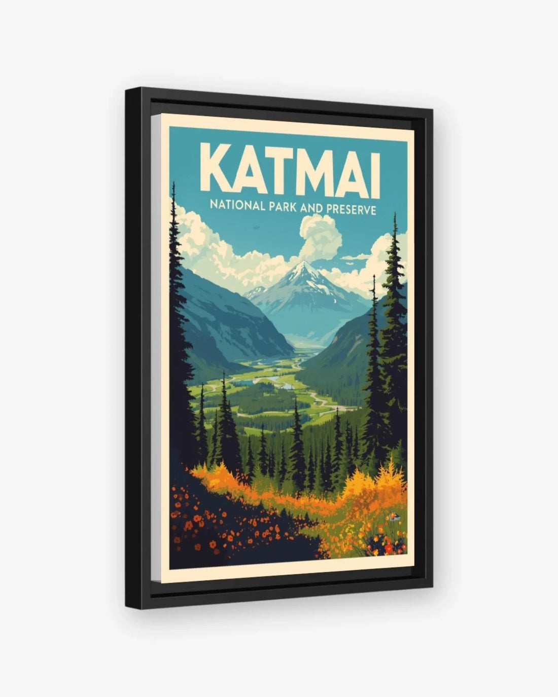 Katmai National Park, USA Canvas Black Frame Nomad Haus