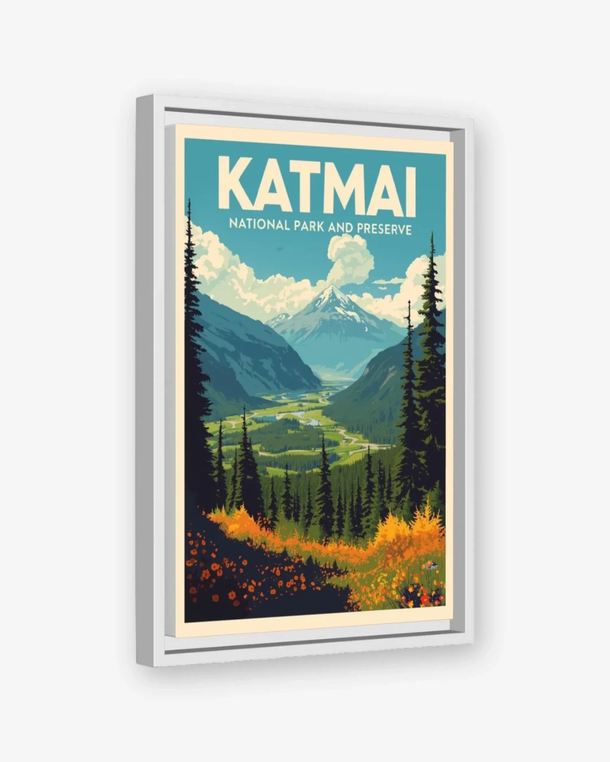 Katmai National Park, USA Canvas White Frame Nomad Haus