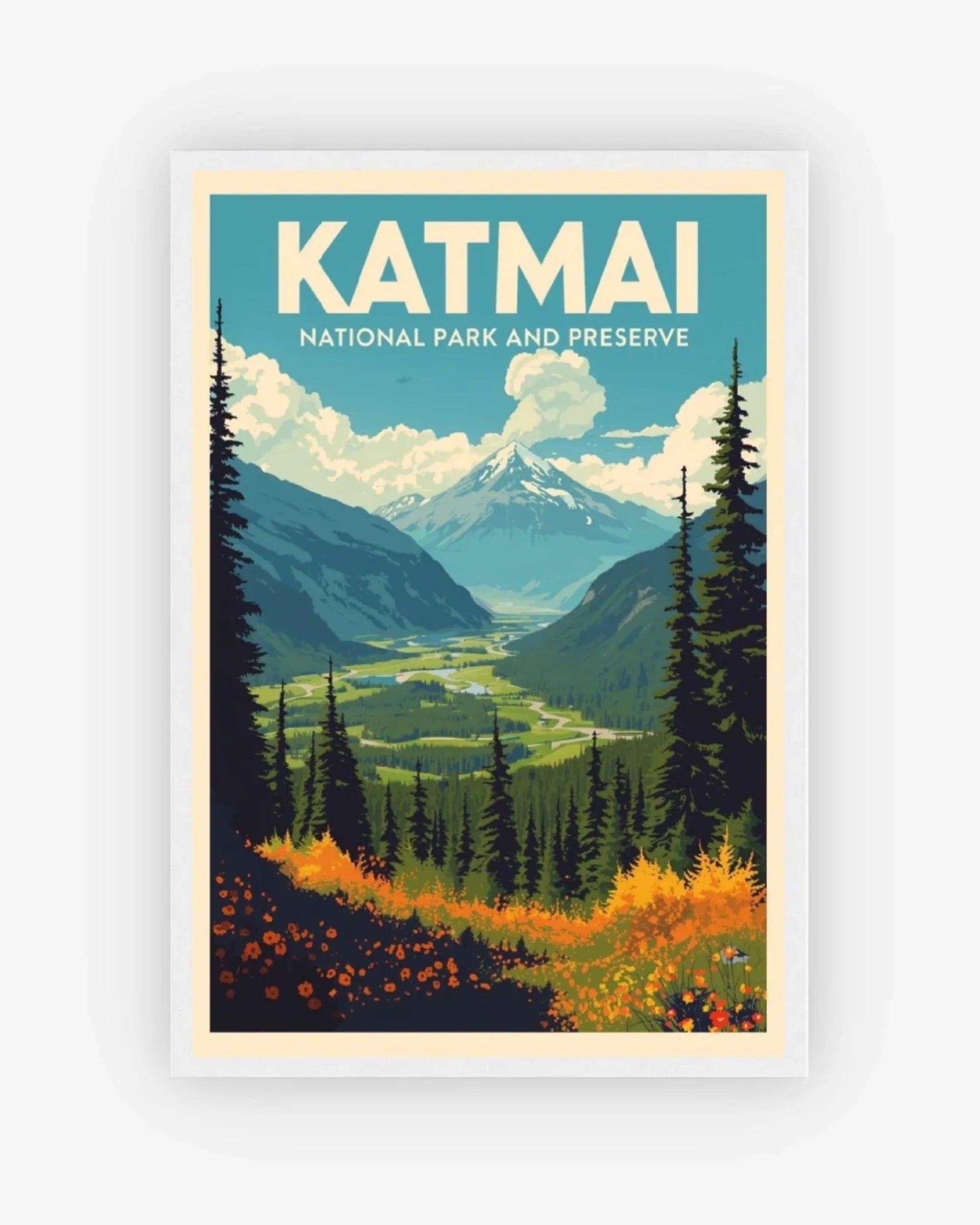 Katmai National Park, USA Poster White Frame Nomad Haus