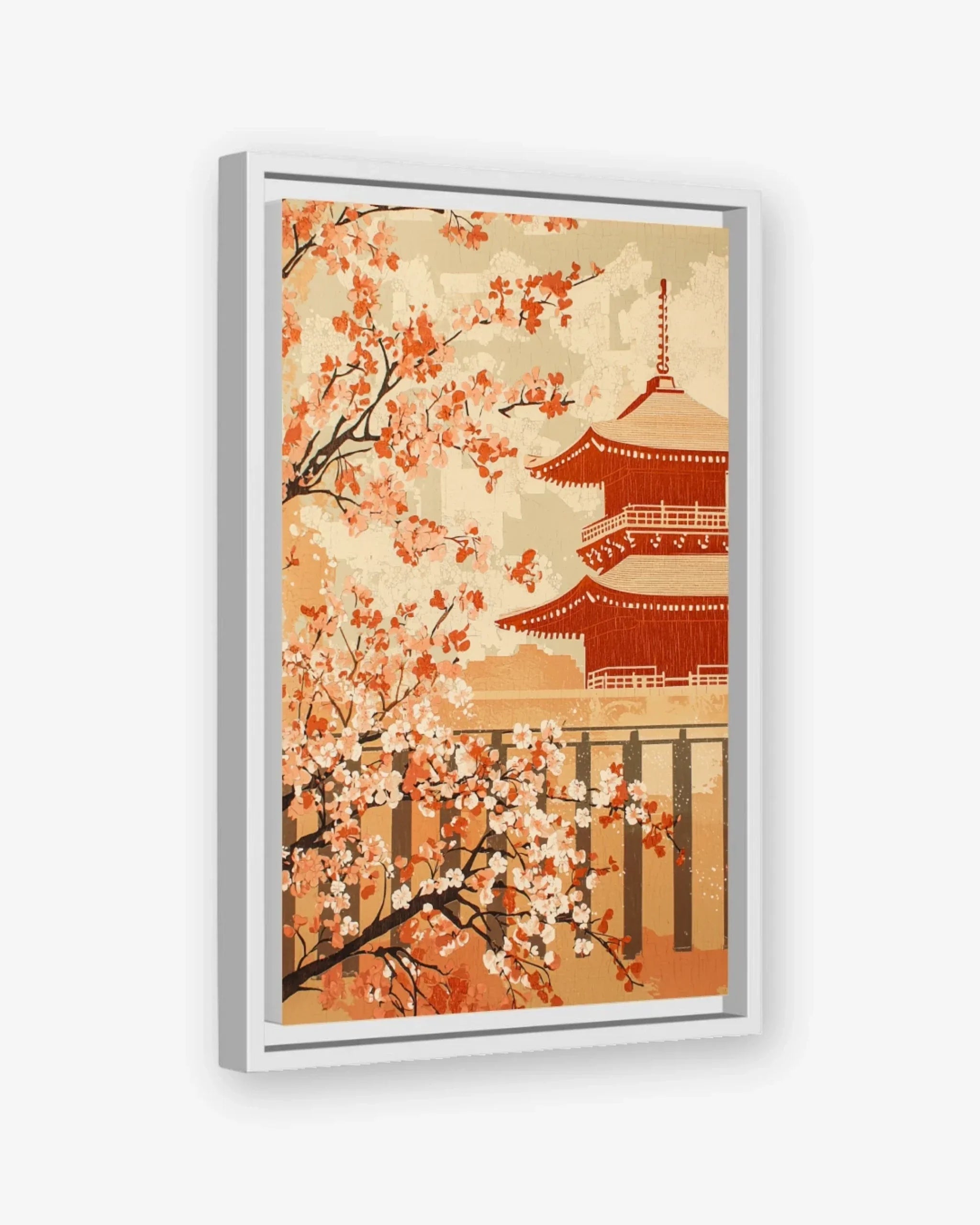 Kyoto Blossom Canvas White Frame Nomad Haus