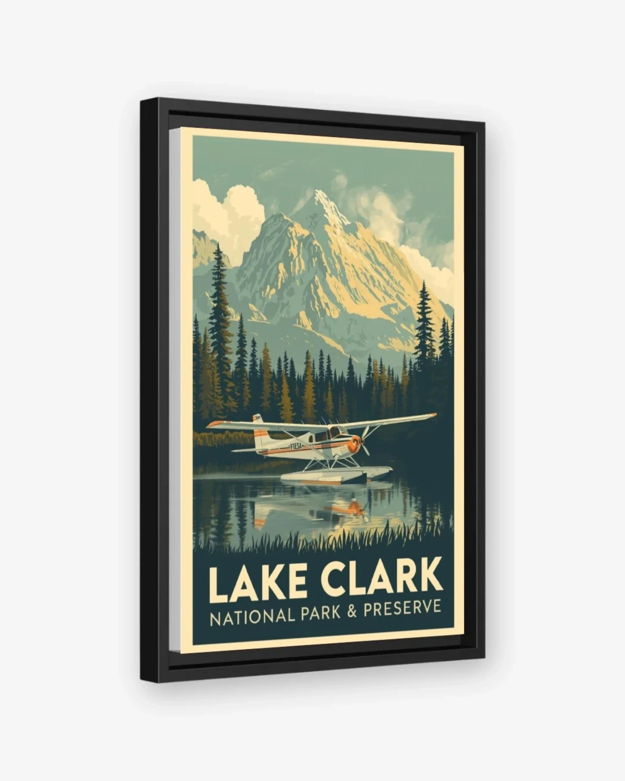 Lake Clark National Park, USA Canvas Black Frame Nomad Haus