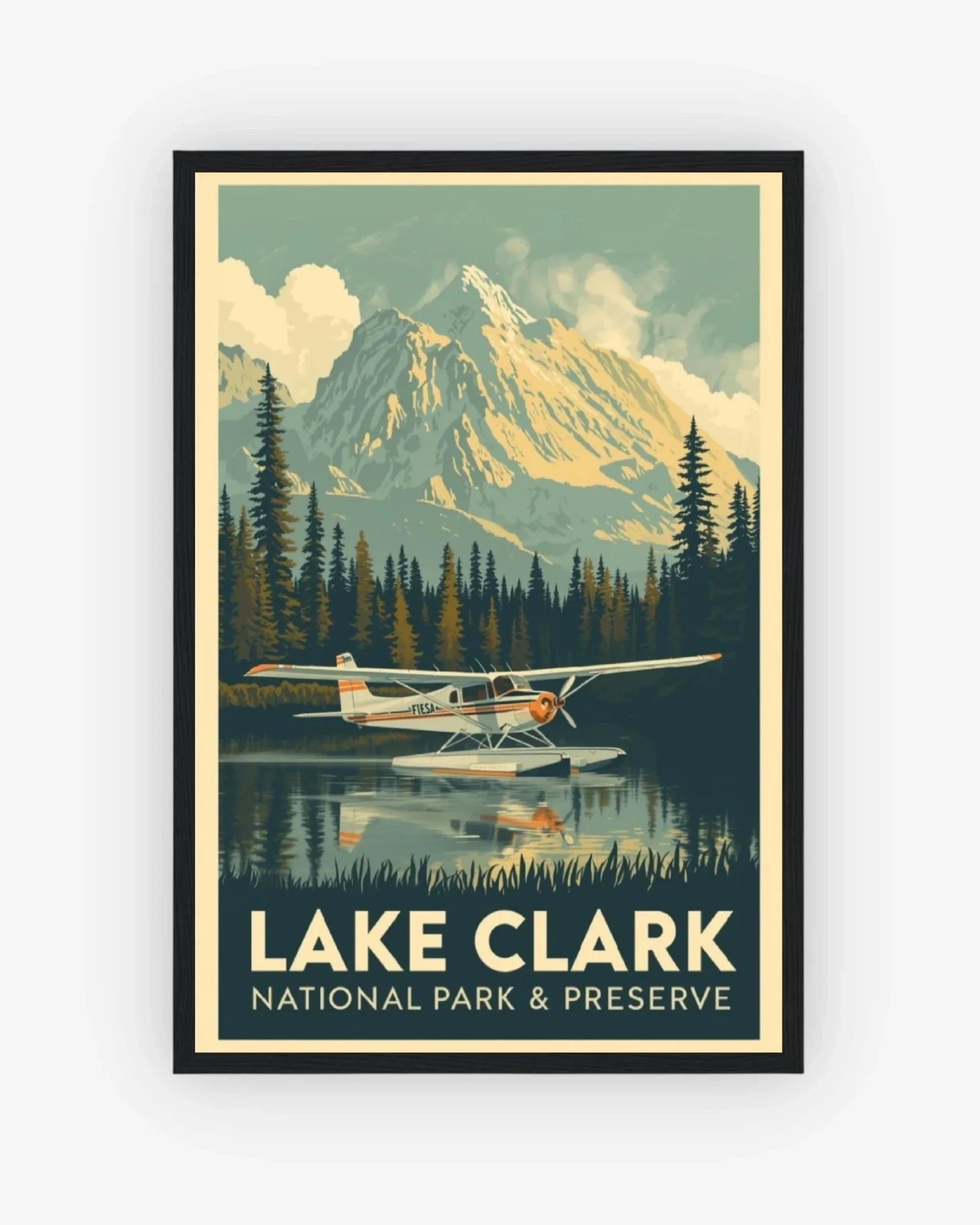 Lake Clark National Park, USA Poster Black Frame Nomad Haus