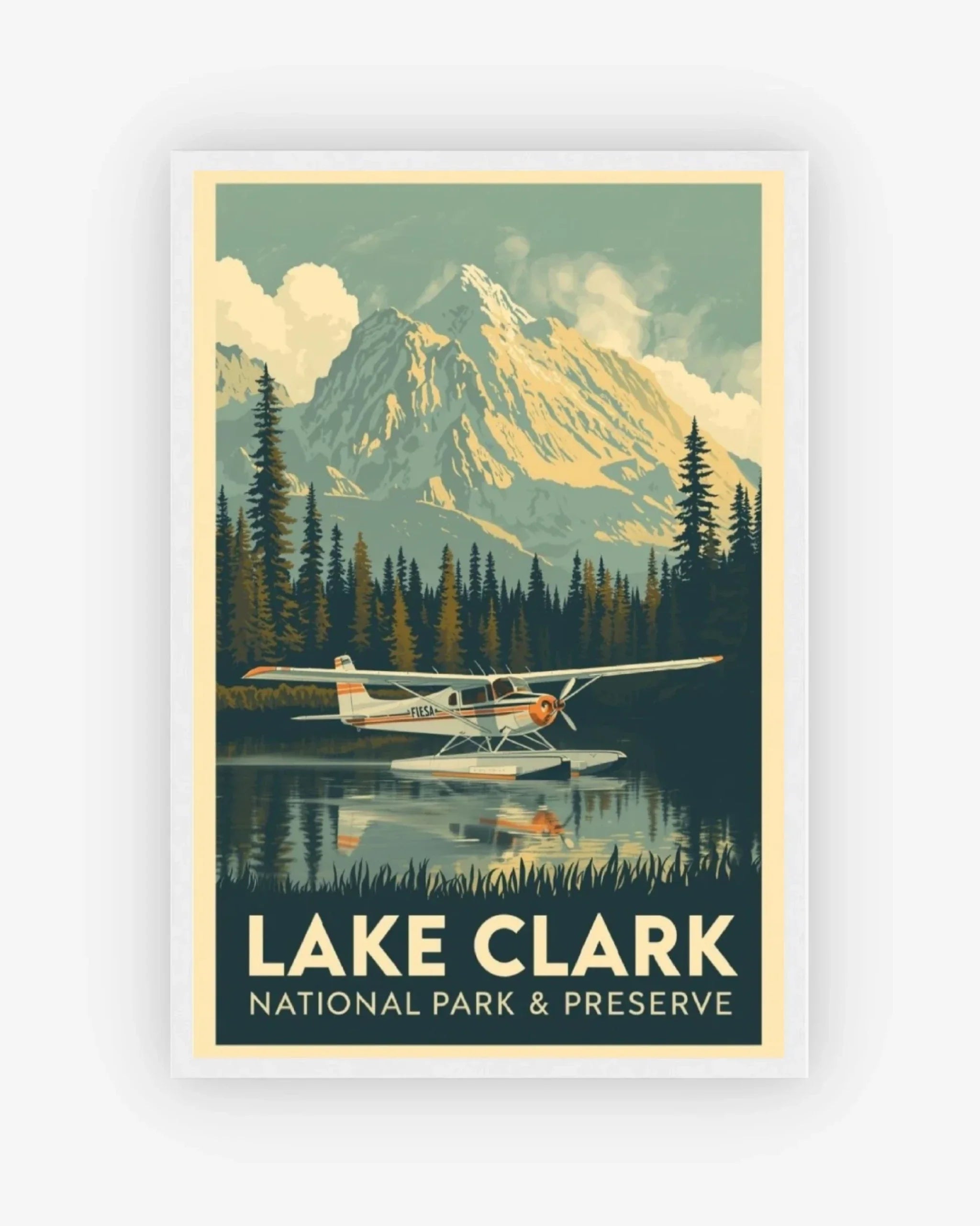 Lake Clark National Park, USA Poster White Frame Nomad Haus